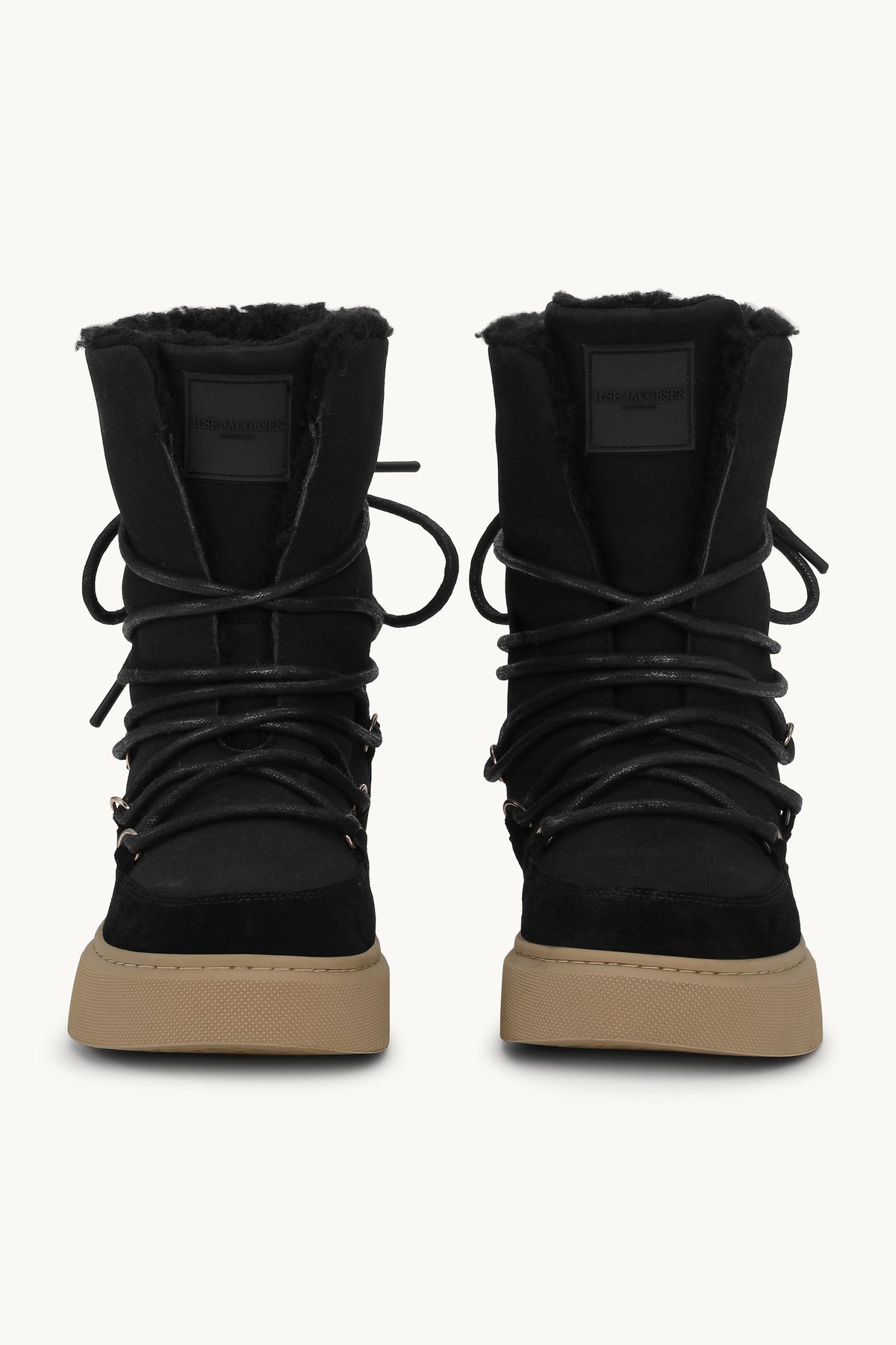 Winterstiefel mit Schnürung - Black Natural