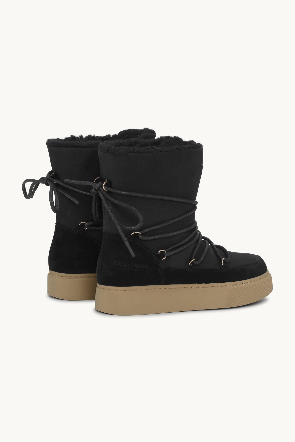 Winterstiefel mit Schnürung - Black Natural