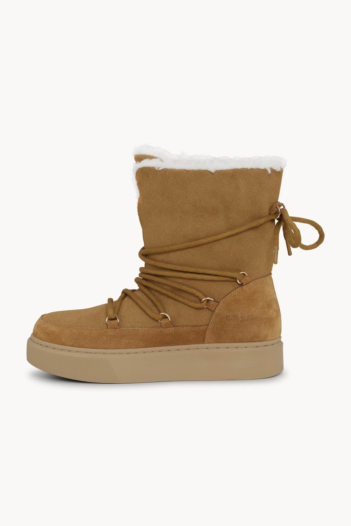 Winterstiefel mit Schnürung - Cashew Natural