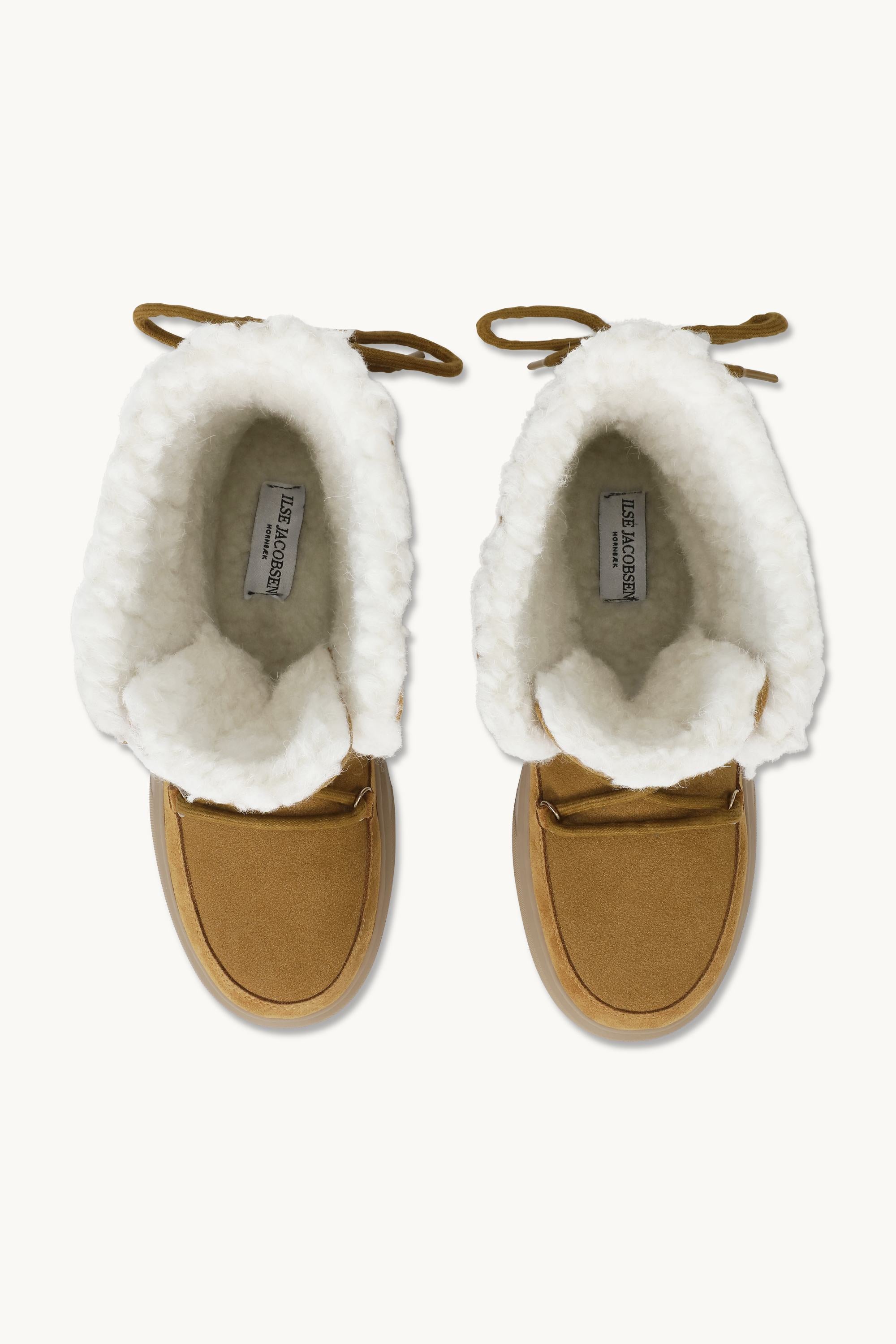 Winterstiefel mit Schnürung - Cashew Natural