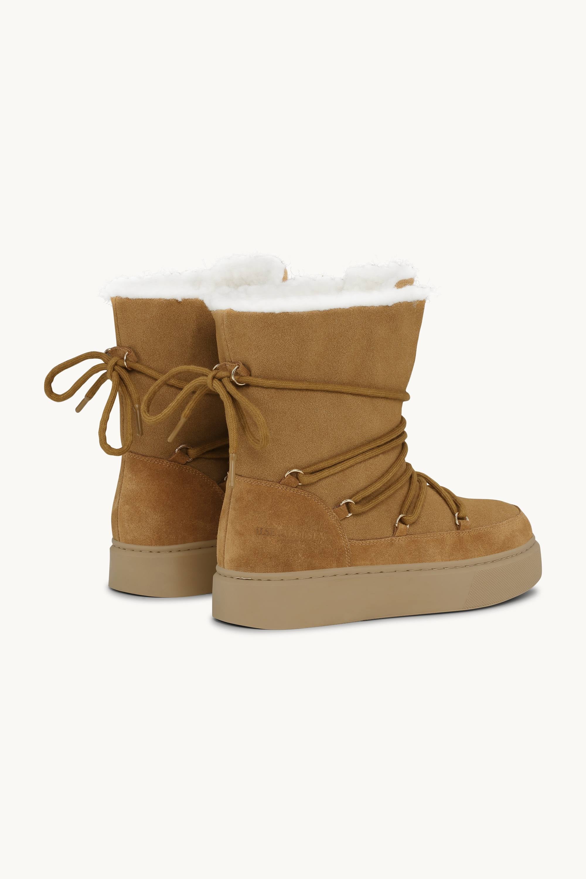 Winterstiefel mit Schnürung - Cashew Natural