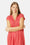 Langes Kleid mit Kurzen Ärmeln - Spiced Coral