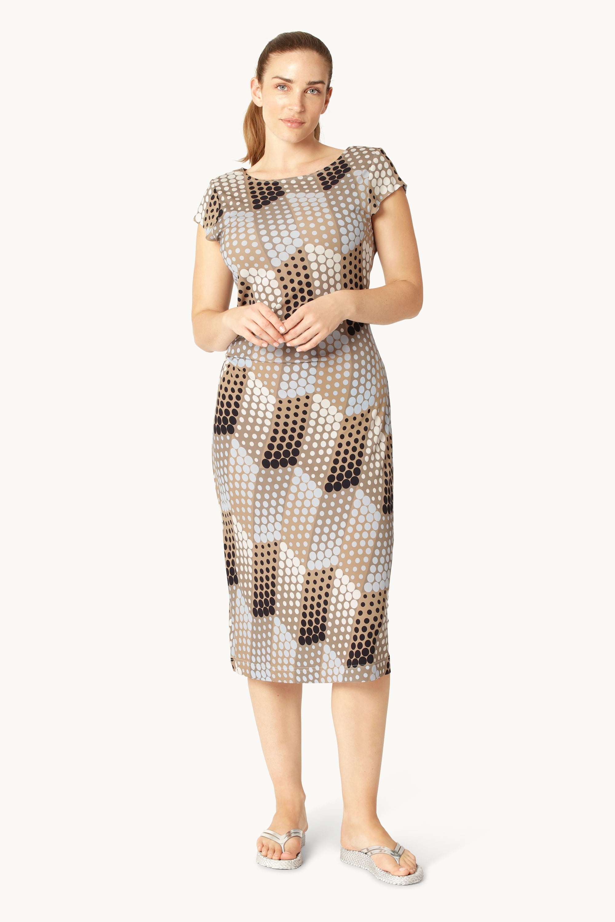 Midikleid Twist - Blue Grafic Dot
