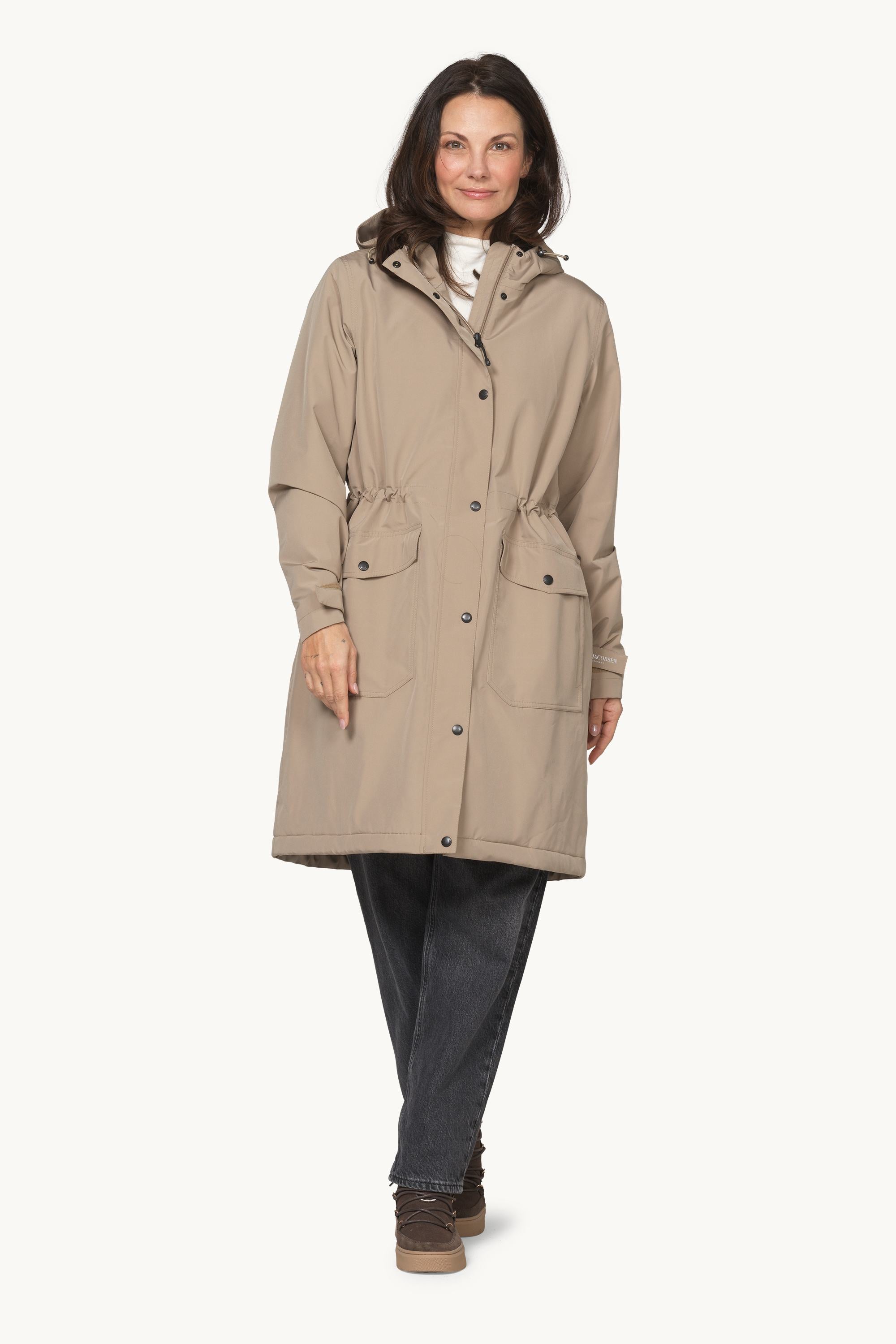 Padded Raincoat - Greige
