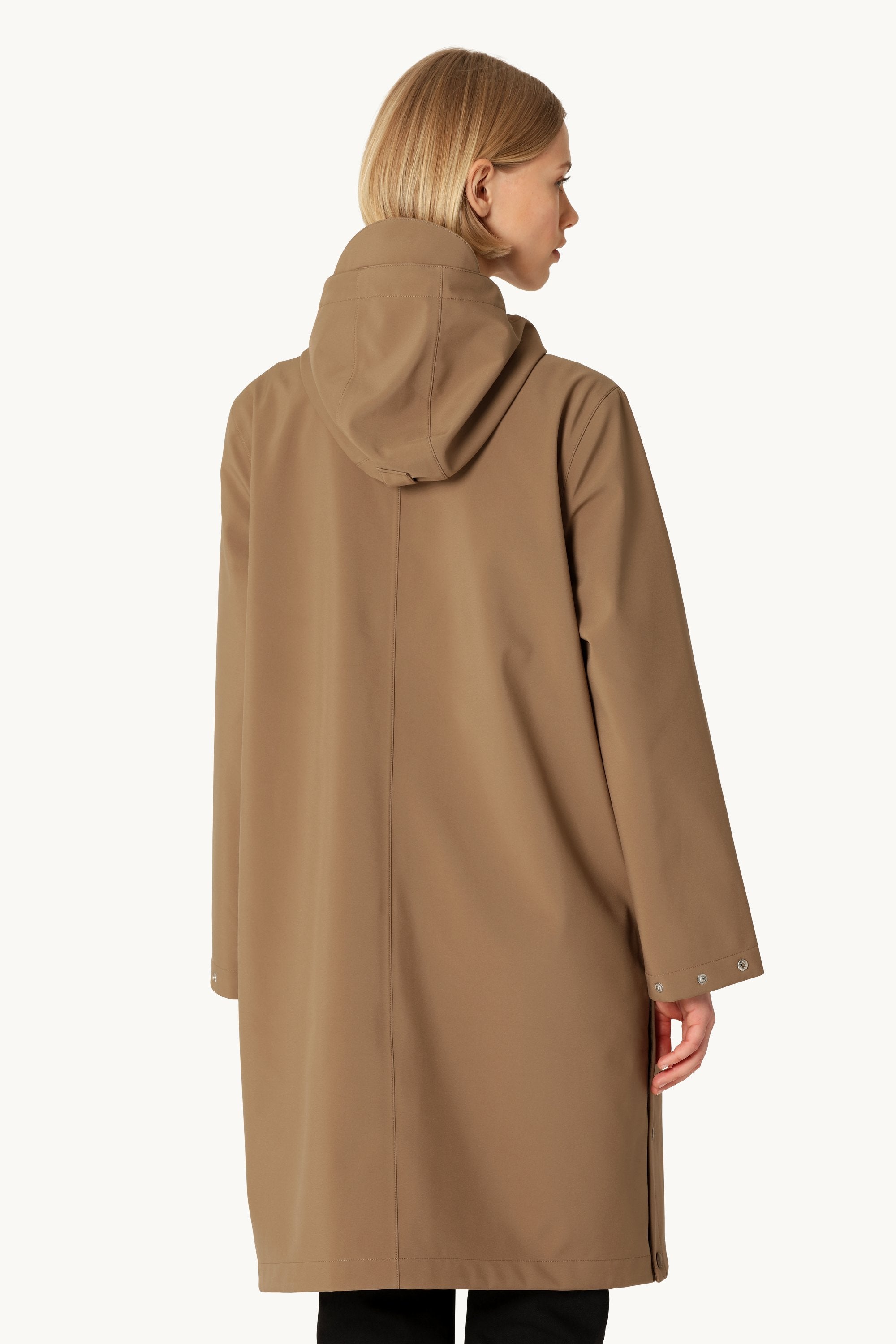 Long Softshell Raincoat - Mocca