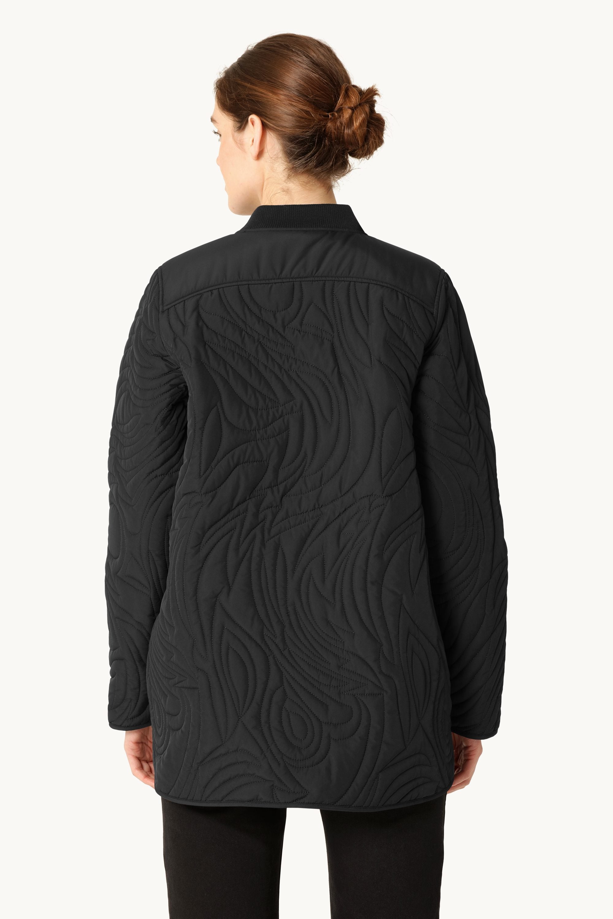 Kurze Steppjacke - Black