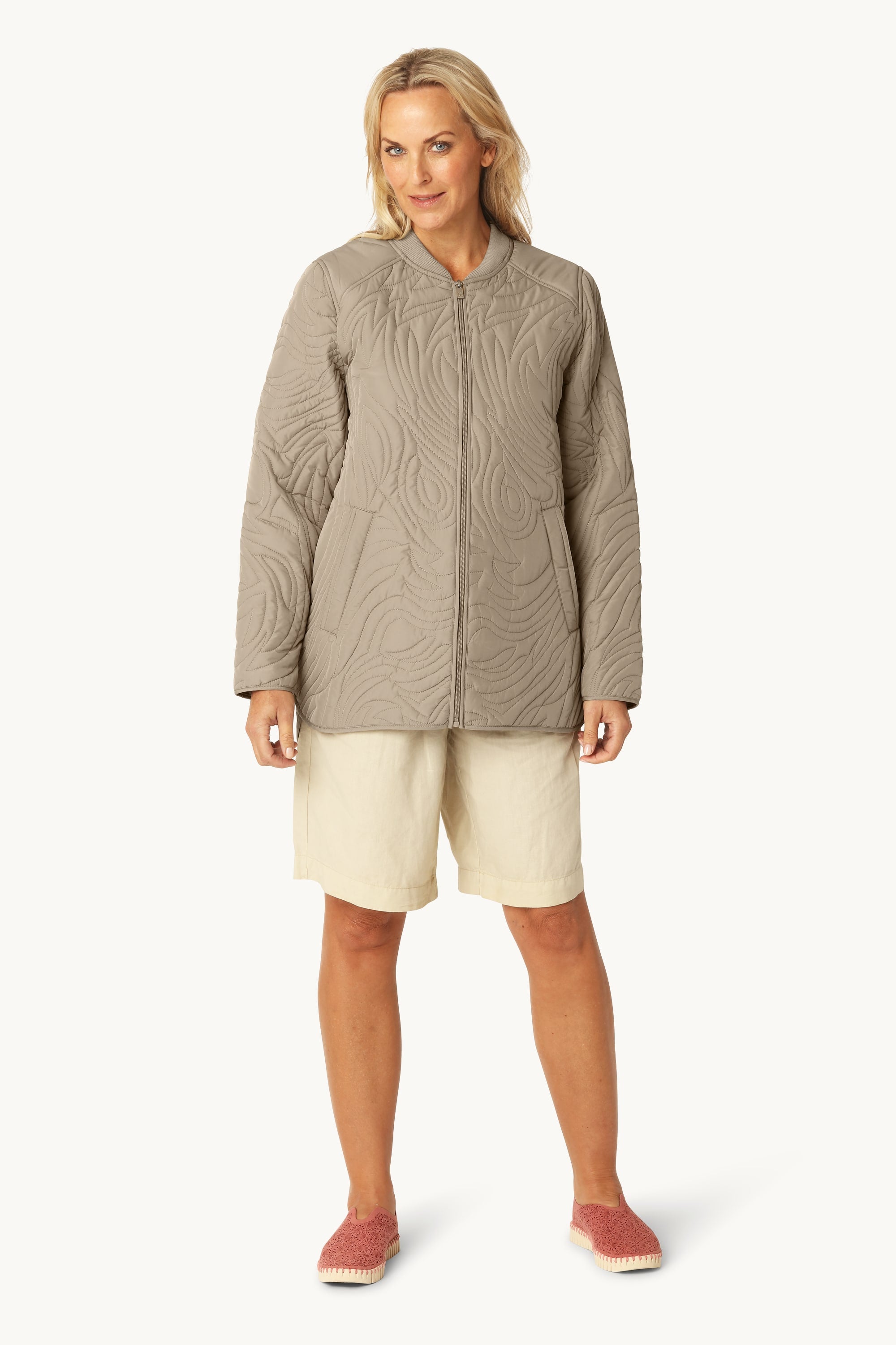 Kurze Steppjacke - Coriander