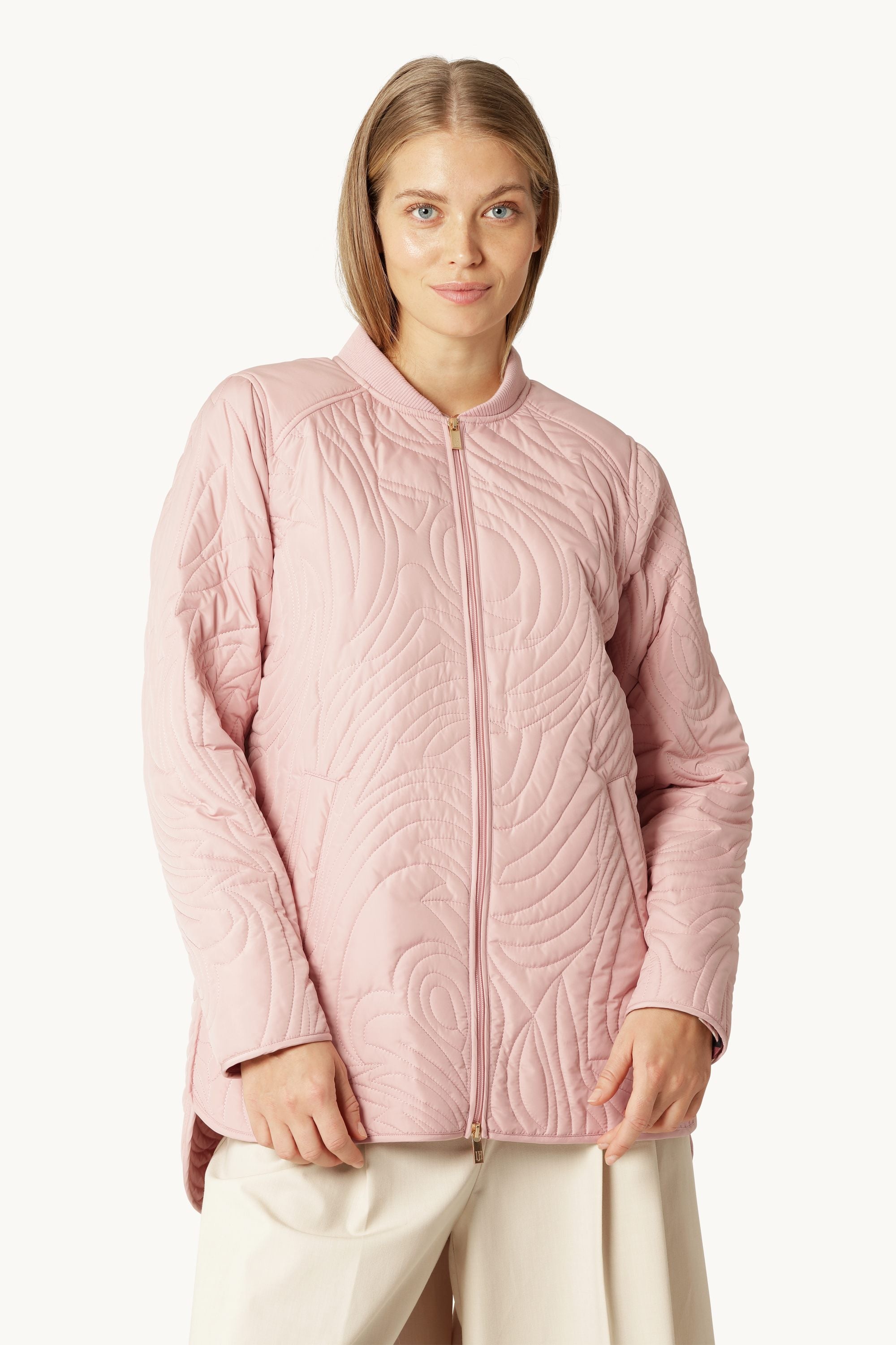 Kurze Steppjacke - Peachskin