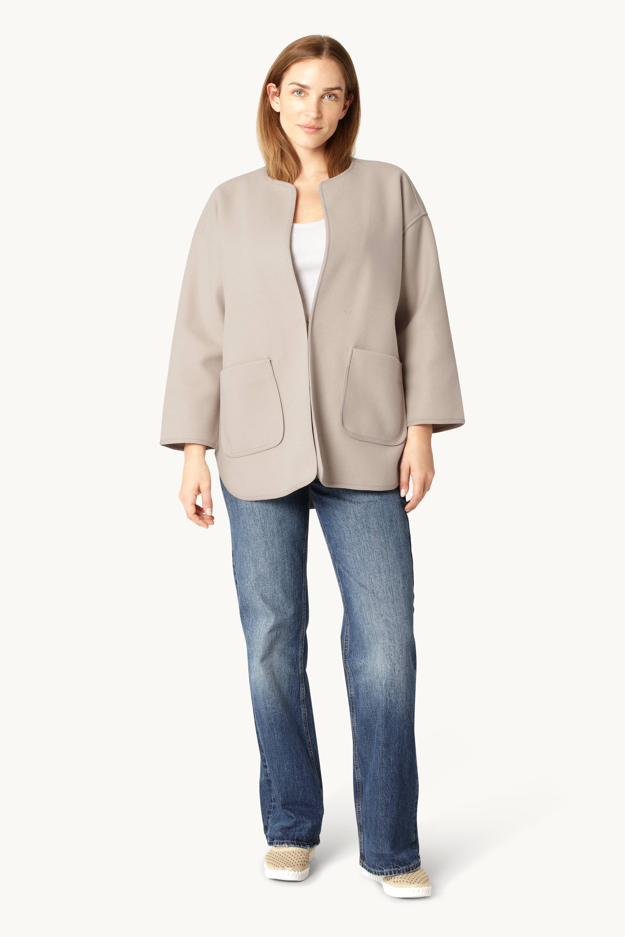 Gefilzte Casual Jacke - White Pepper