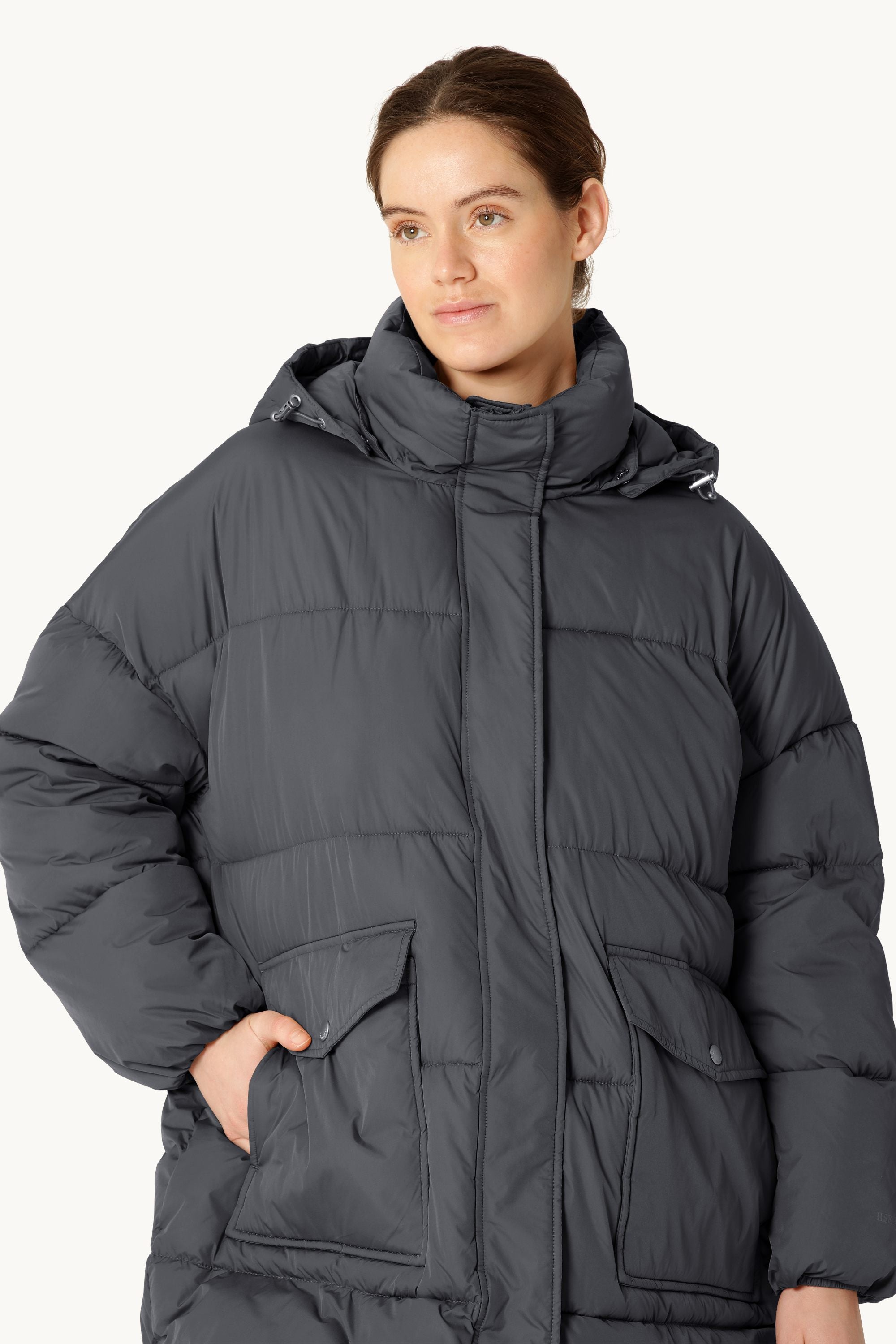 Long Padded Coat - Ombre Blue