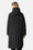 Long Quilt Jacket with Hood - Black