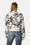 Kurze Steppjacke - Beige Artsy Stroke Flower
