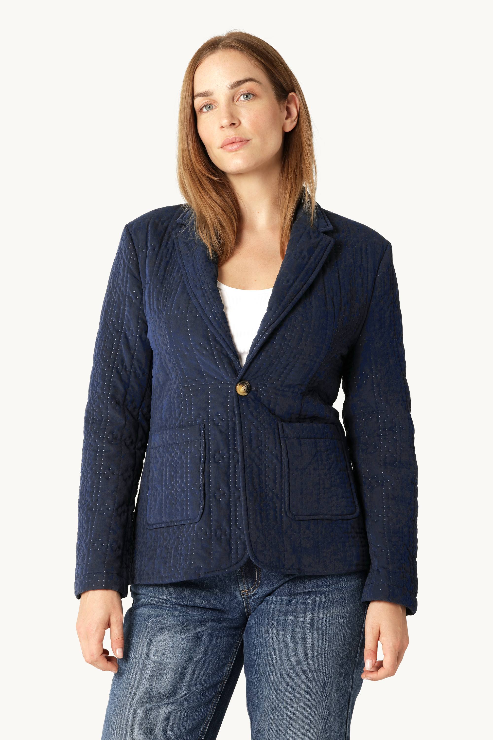 Gesteppter Blazer - Dark Indigo