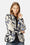 Gesteppter Blazer - Beige Artsy Stroke Flower