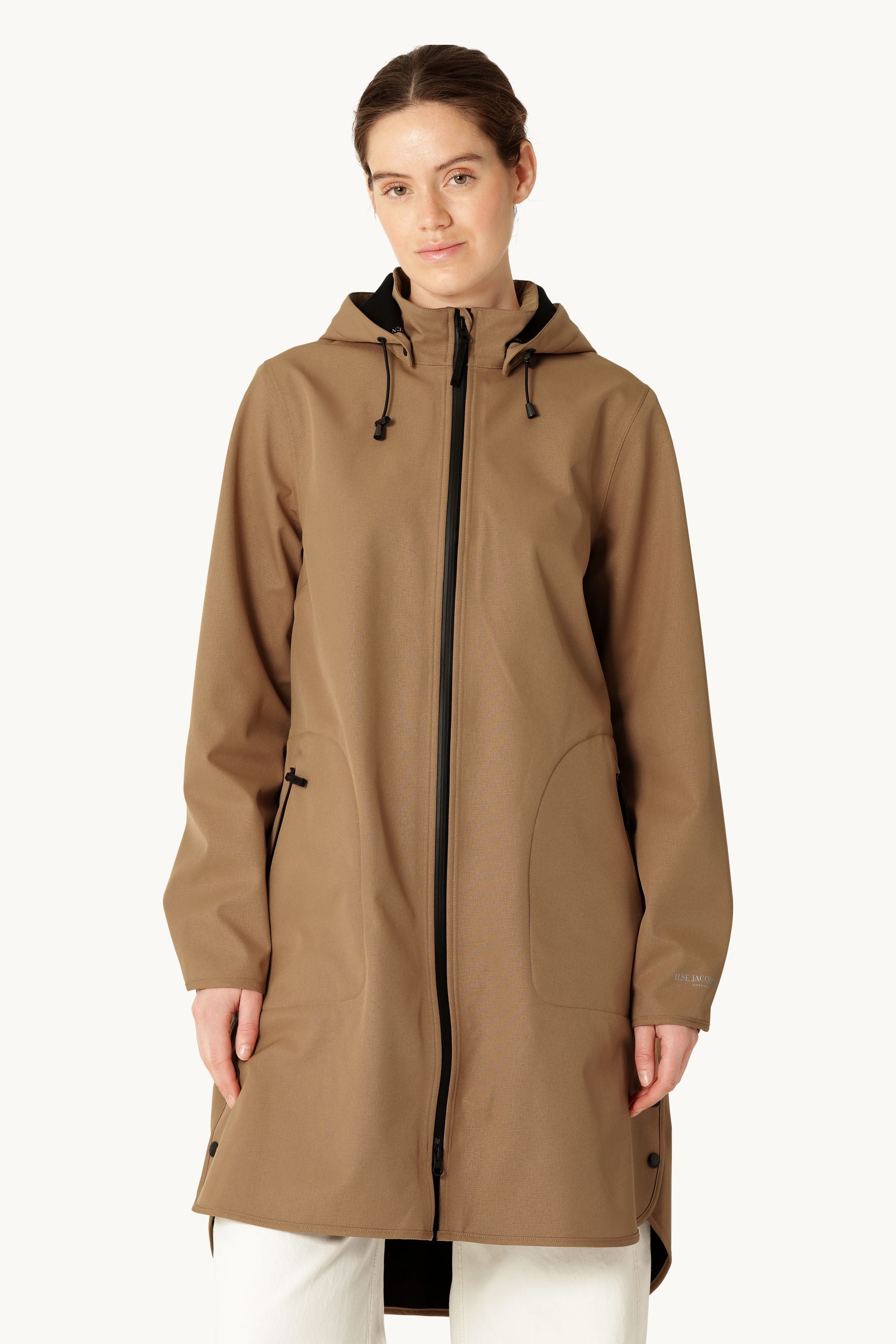 Softshell Regenmantel A-Linie - Mocca