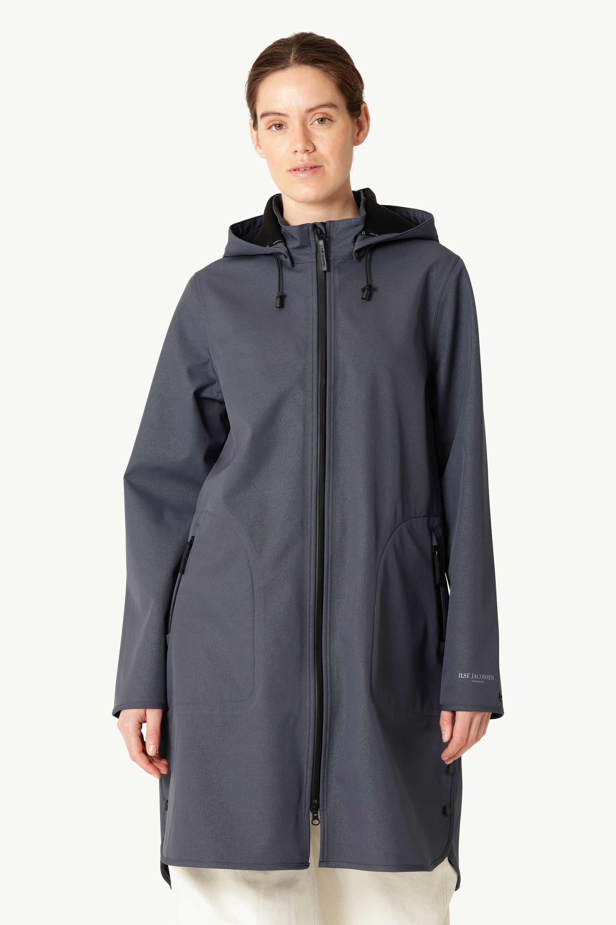 Softshell Regenmantel A-Linie - Ombre Blue