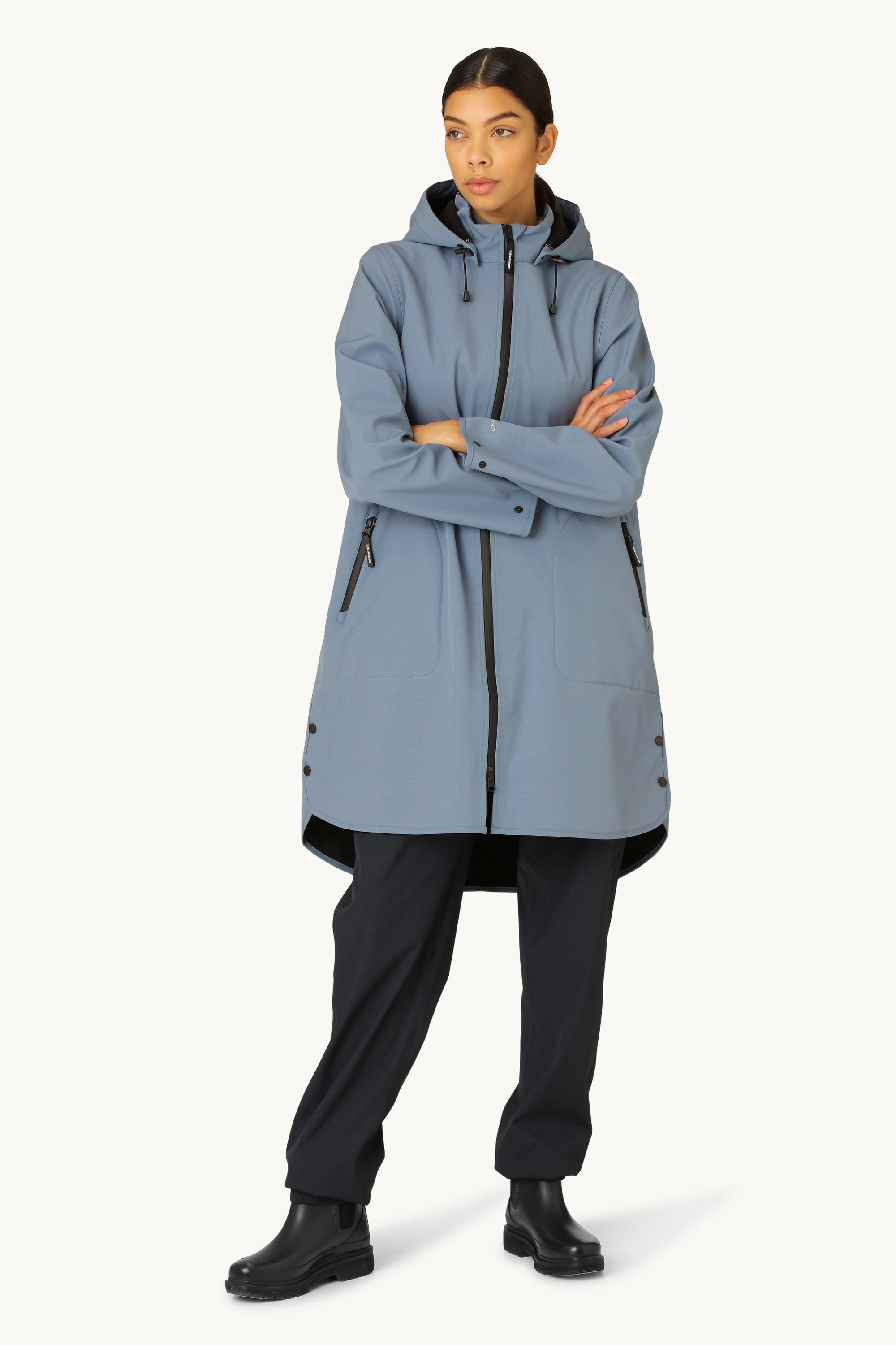 Softshell Regenmantel A-Linie - Winter Ocean