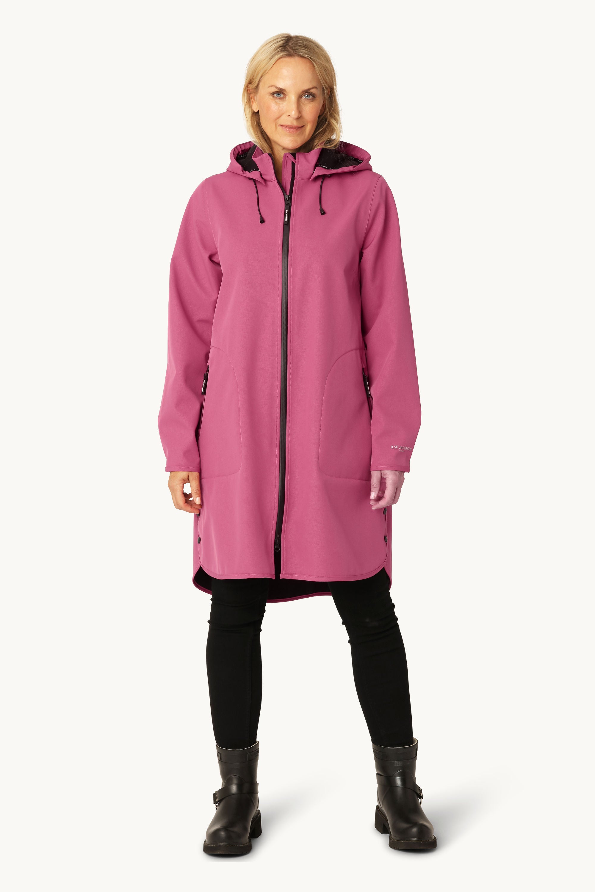 Softshell-Regenjacke A-Linie - Magenta Haze