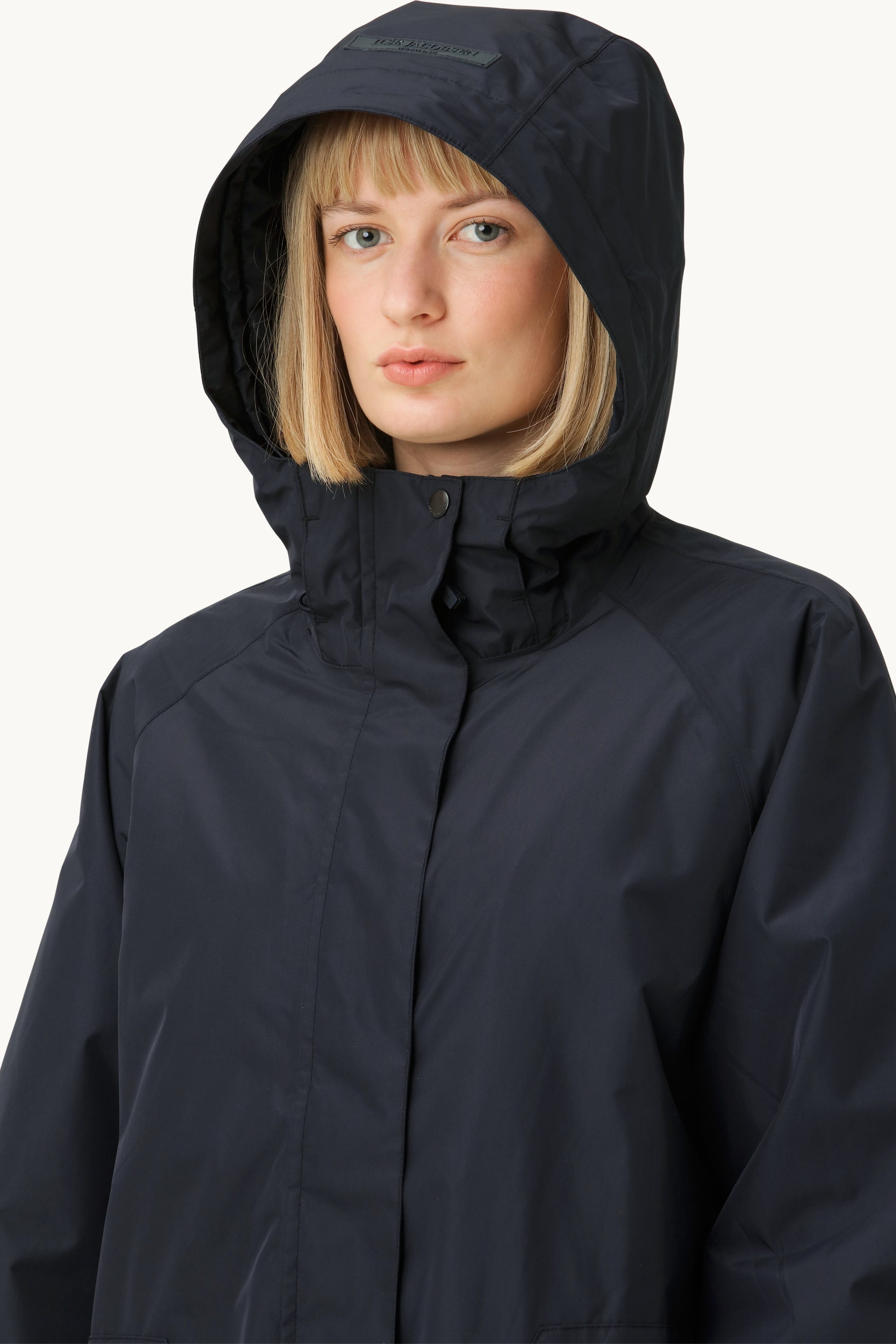 Eco Finished Long Raincoat - Dark Indigo