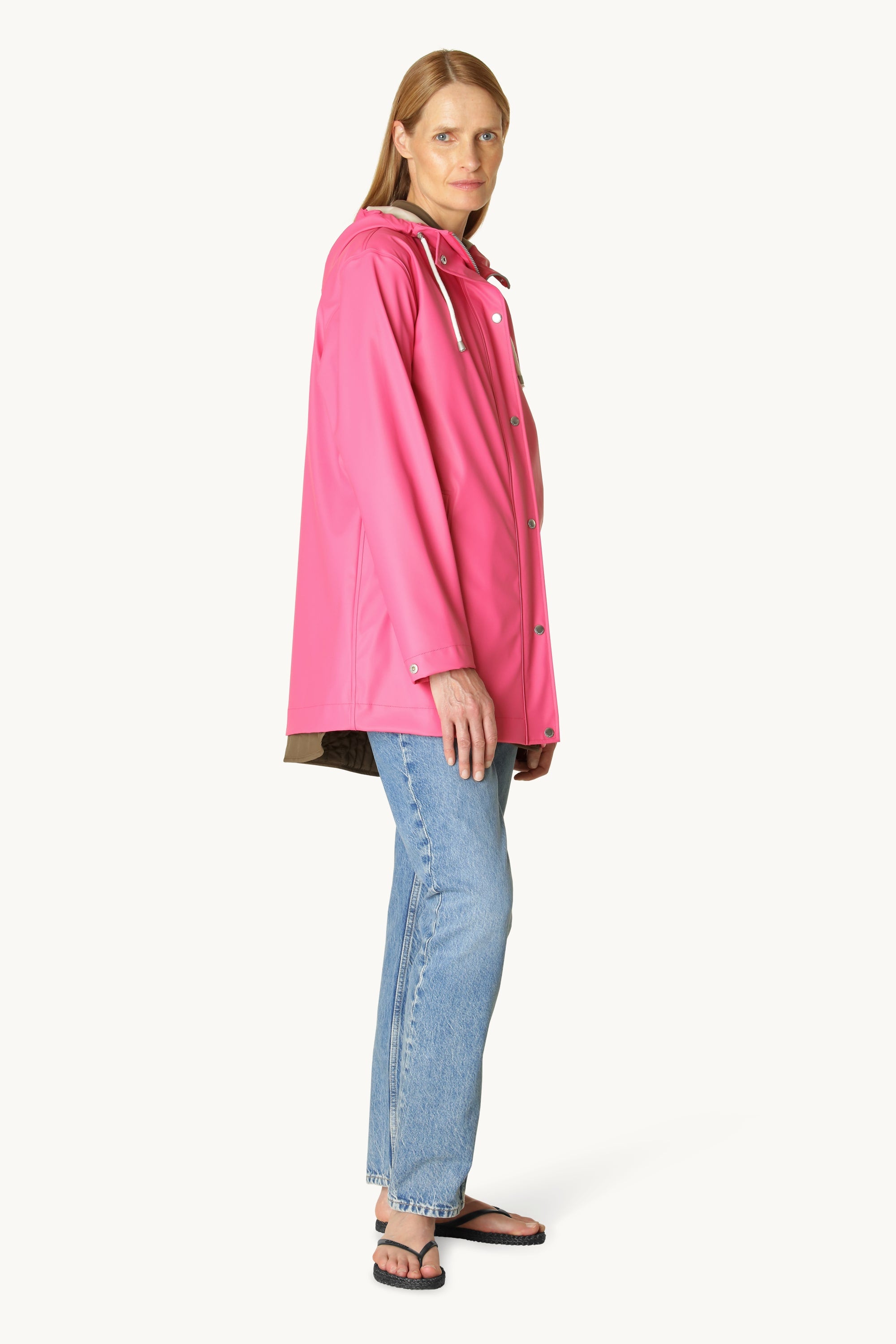 Kurze Regenjacke - Magenta