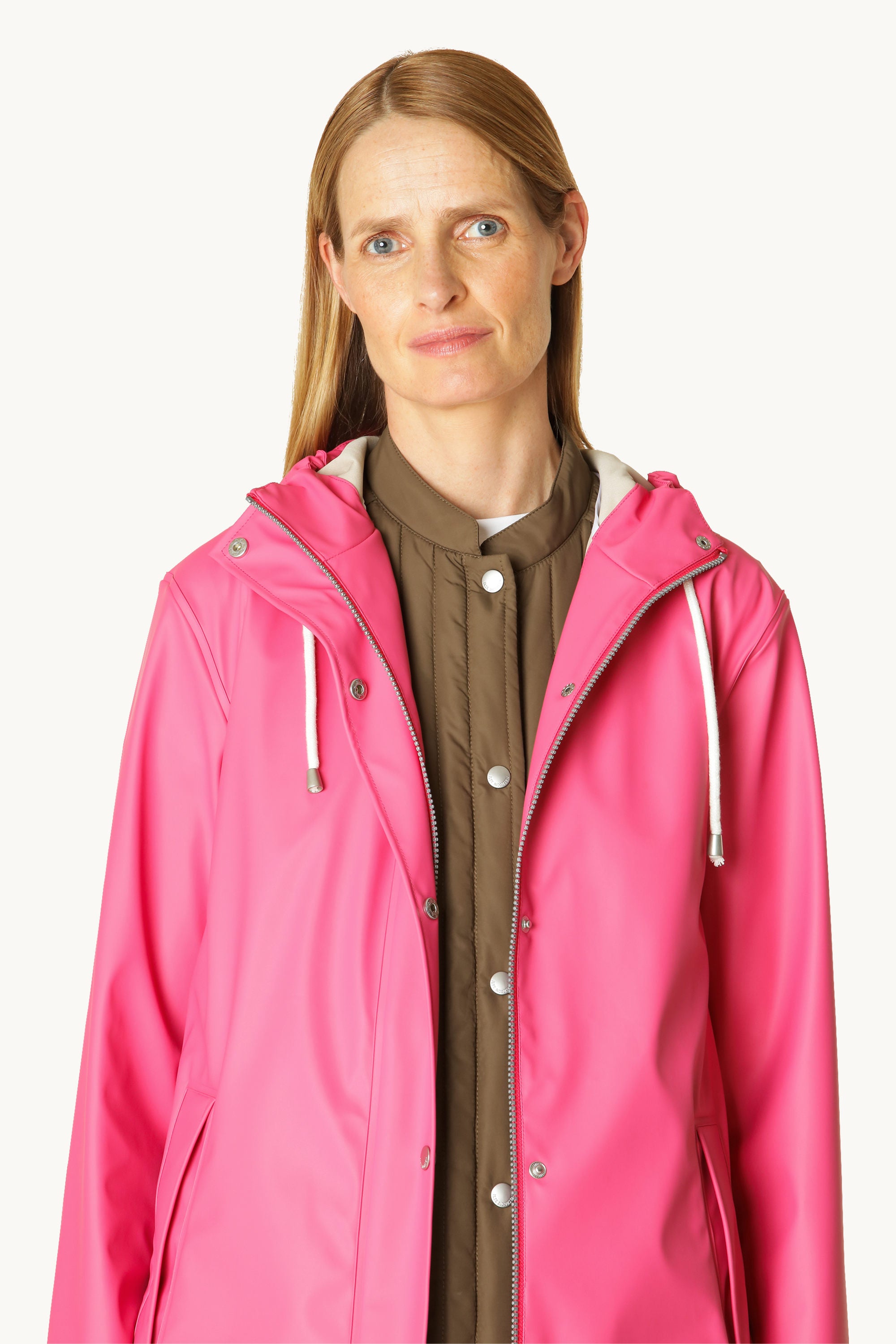 Kurze Regenjacke - Magenta
