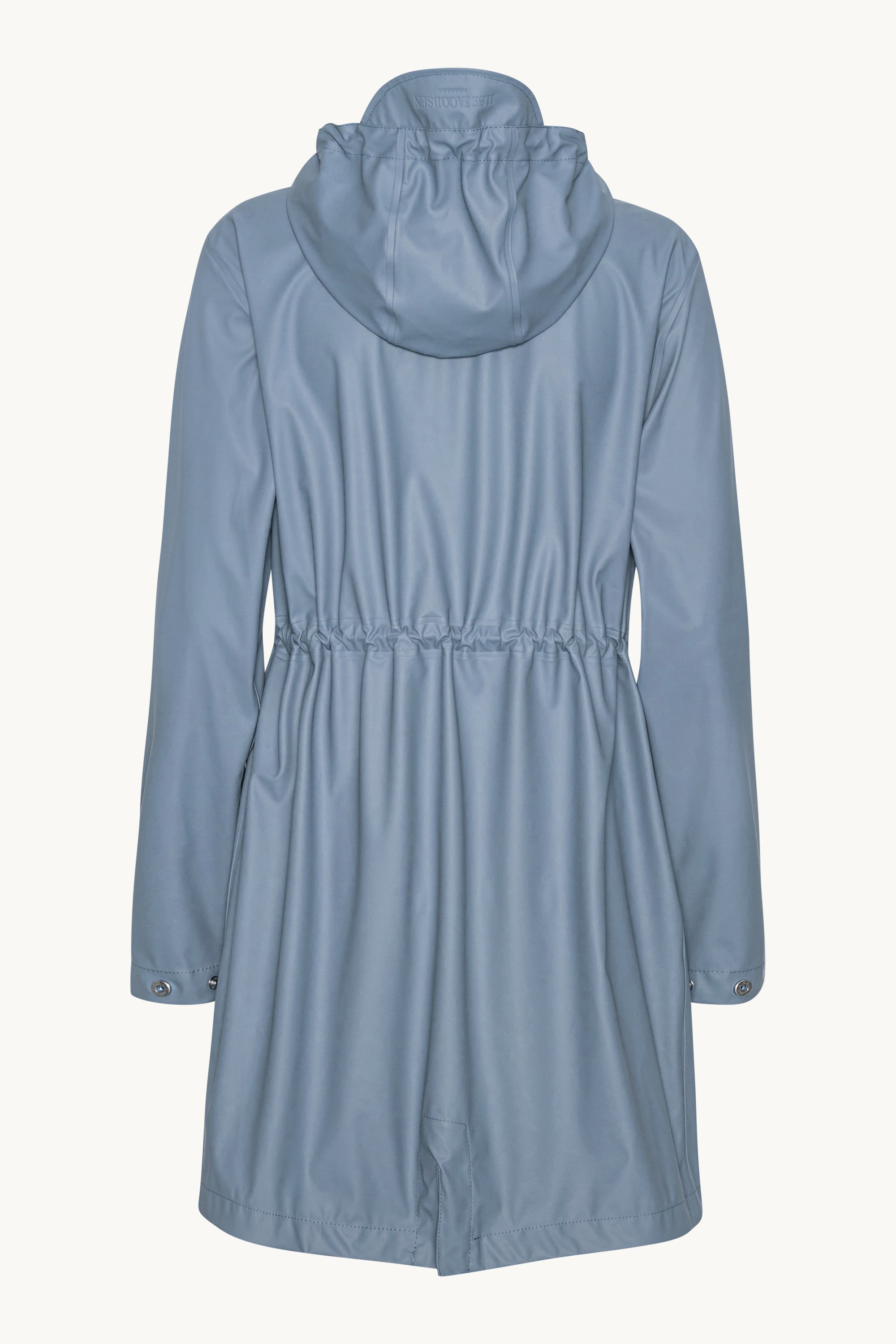 Long Parka Rain Jacket - Grey Blue