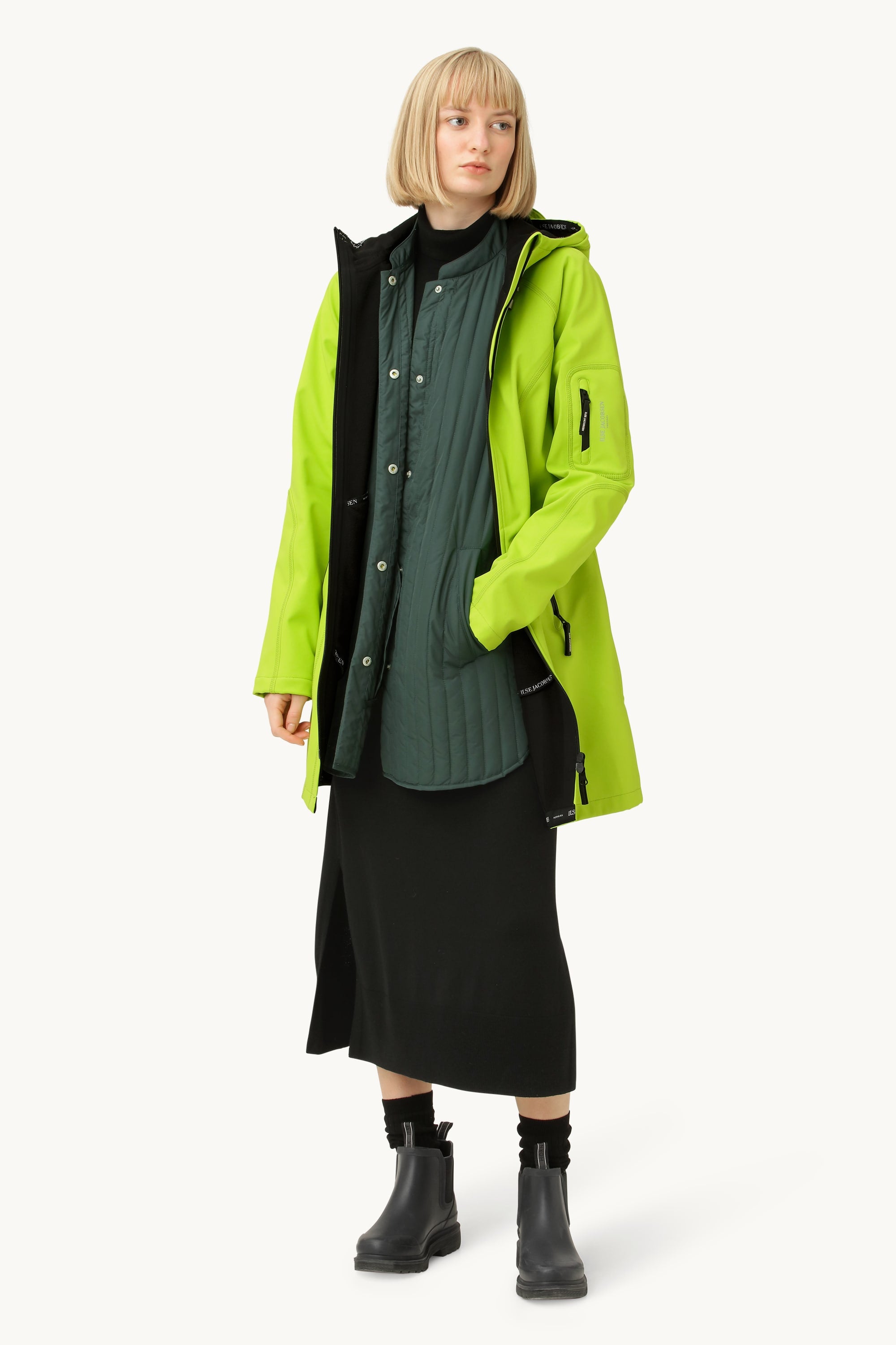 Softshell Regenmantel - Lime Green
