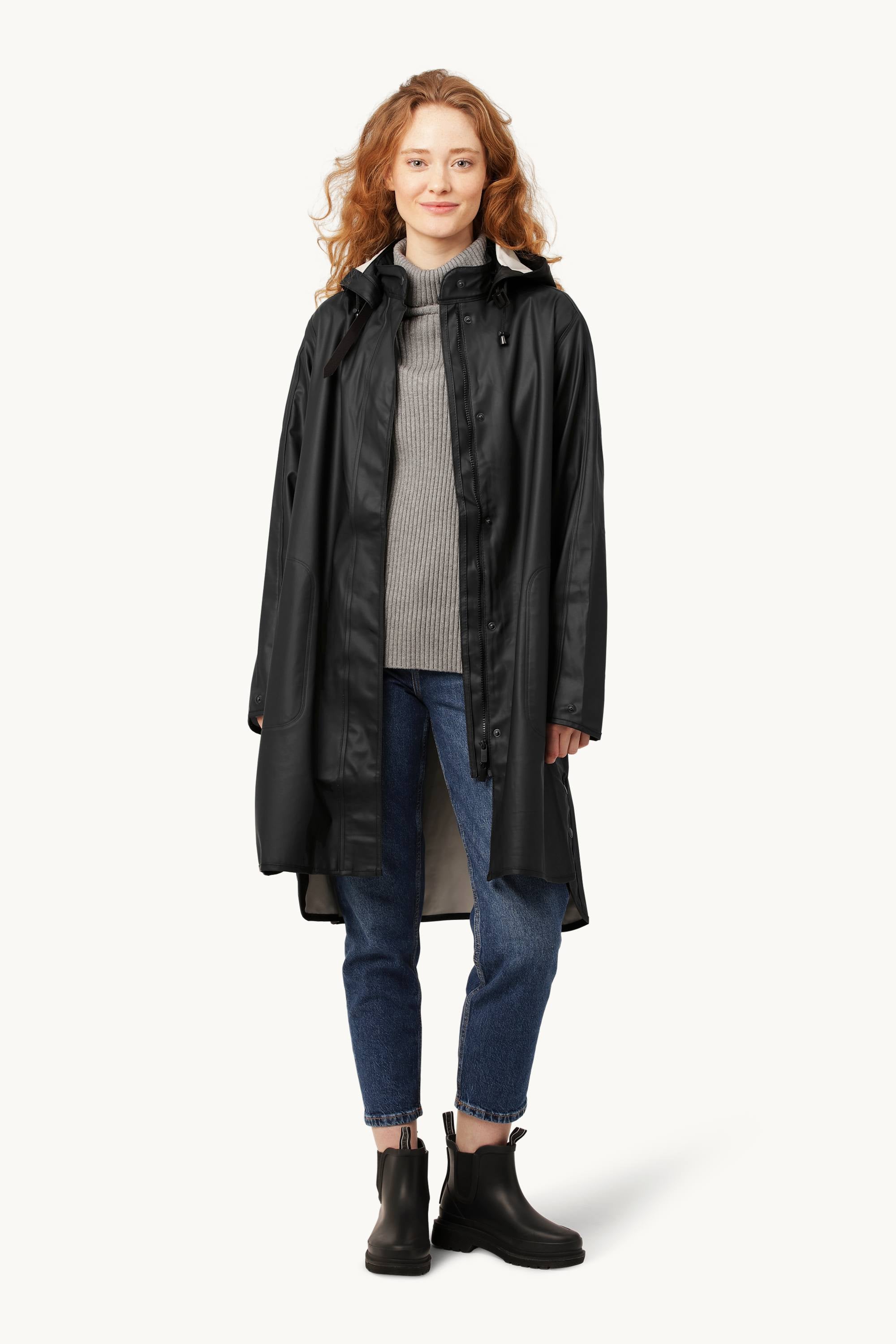 Leichter Regenmantel - Black