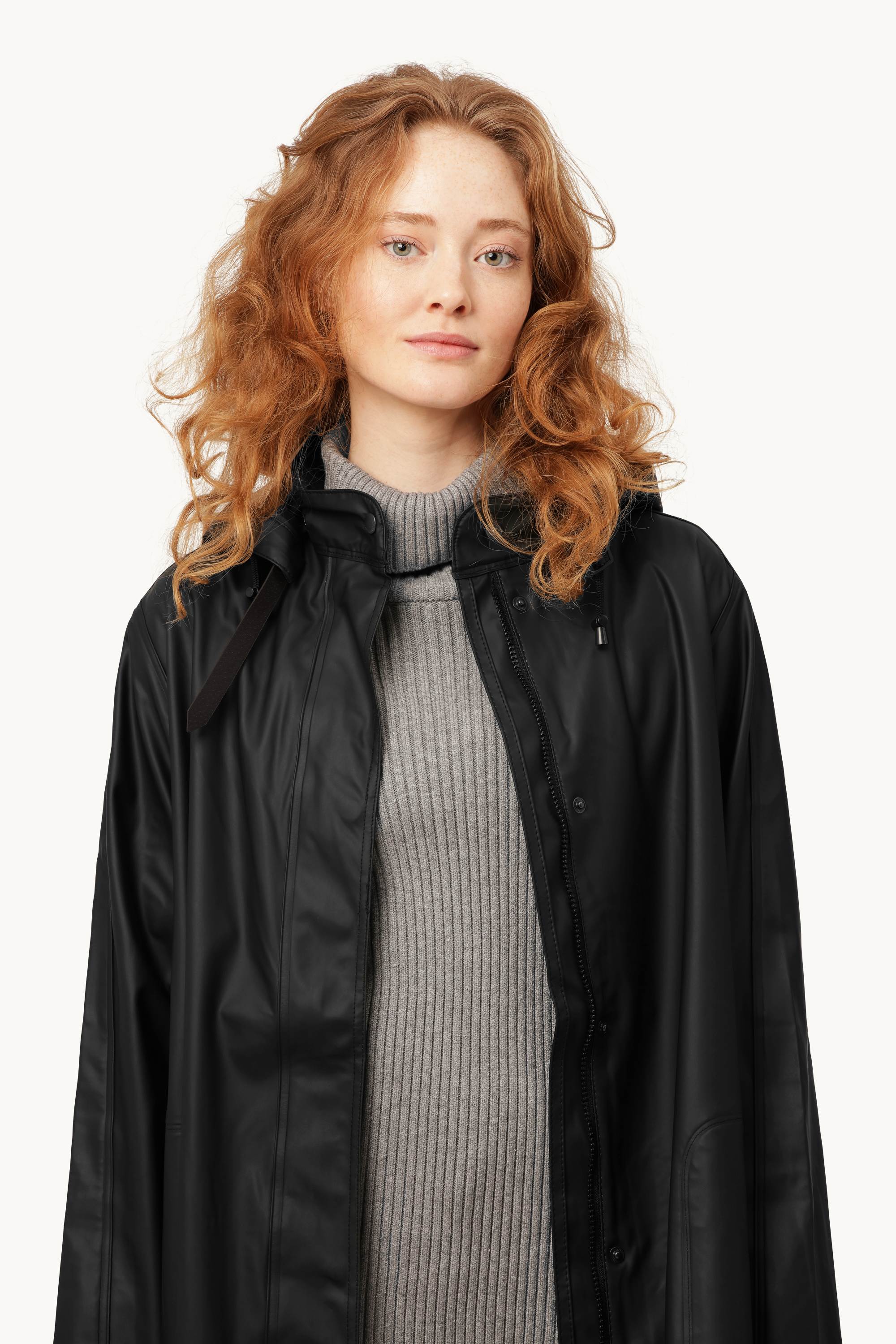 Leichter Regenmantel - Black