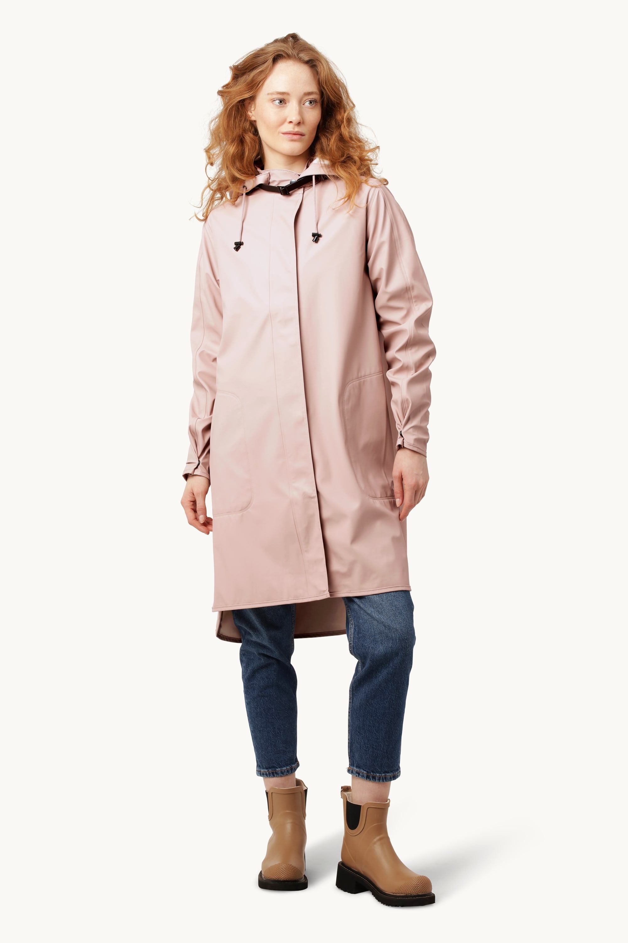 Leichter Regenmantel - Adobe Rose