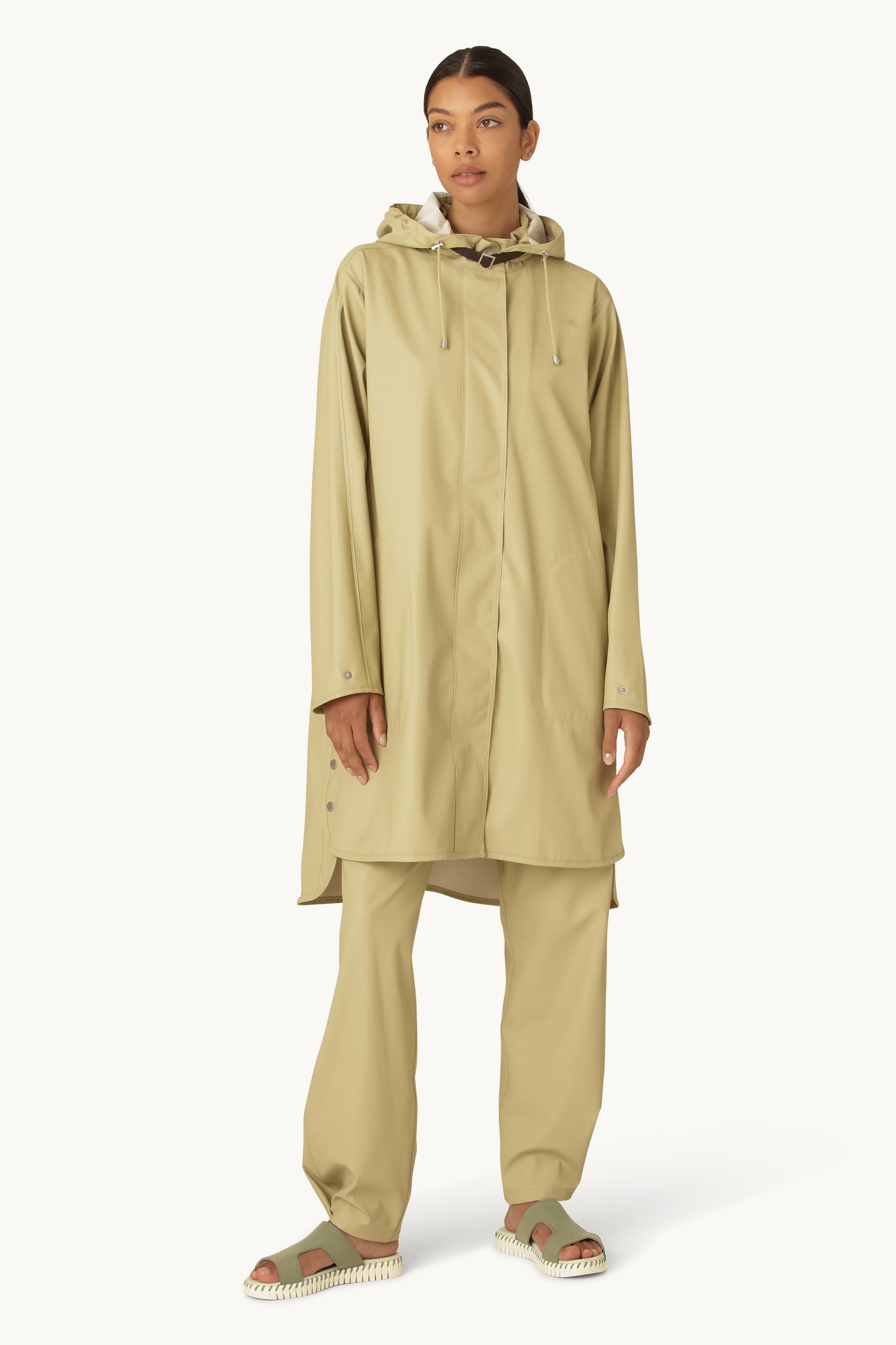 Leichter Regenmantel - Olive Grass
