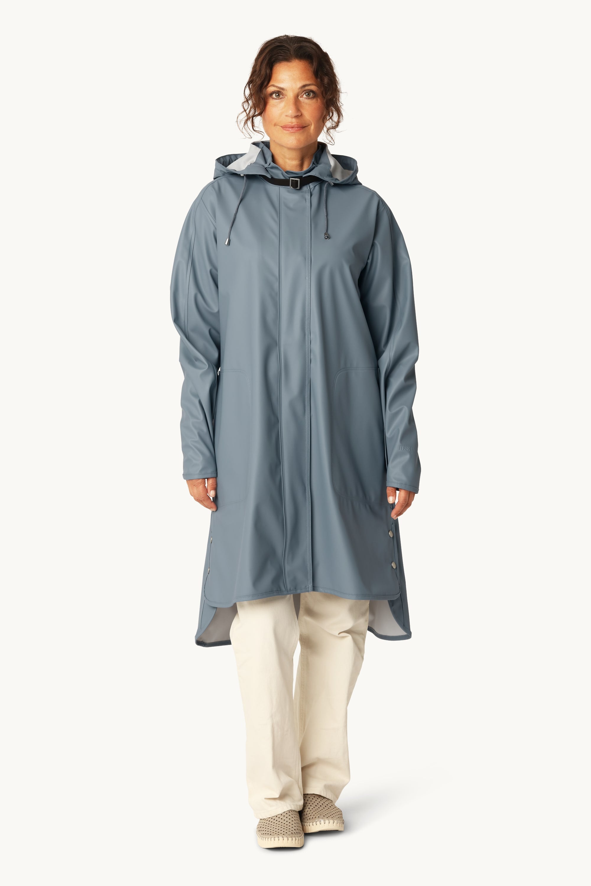 Leichter Regenmantel - Grey Blue