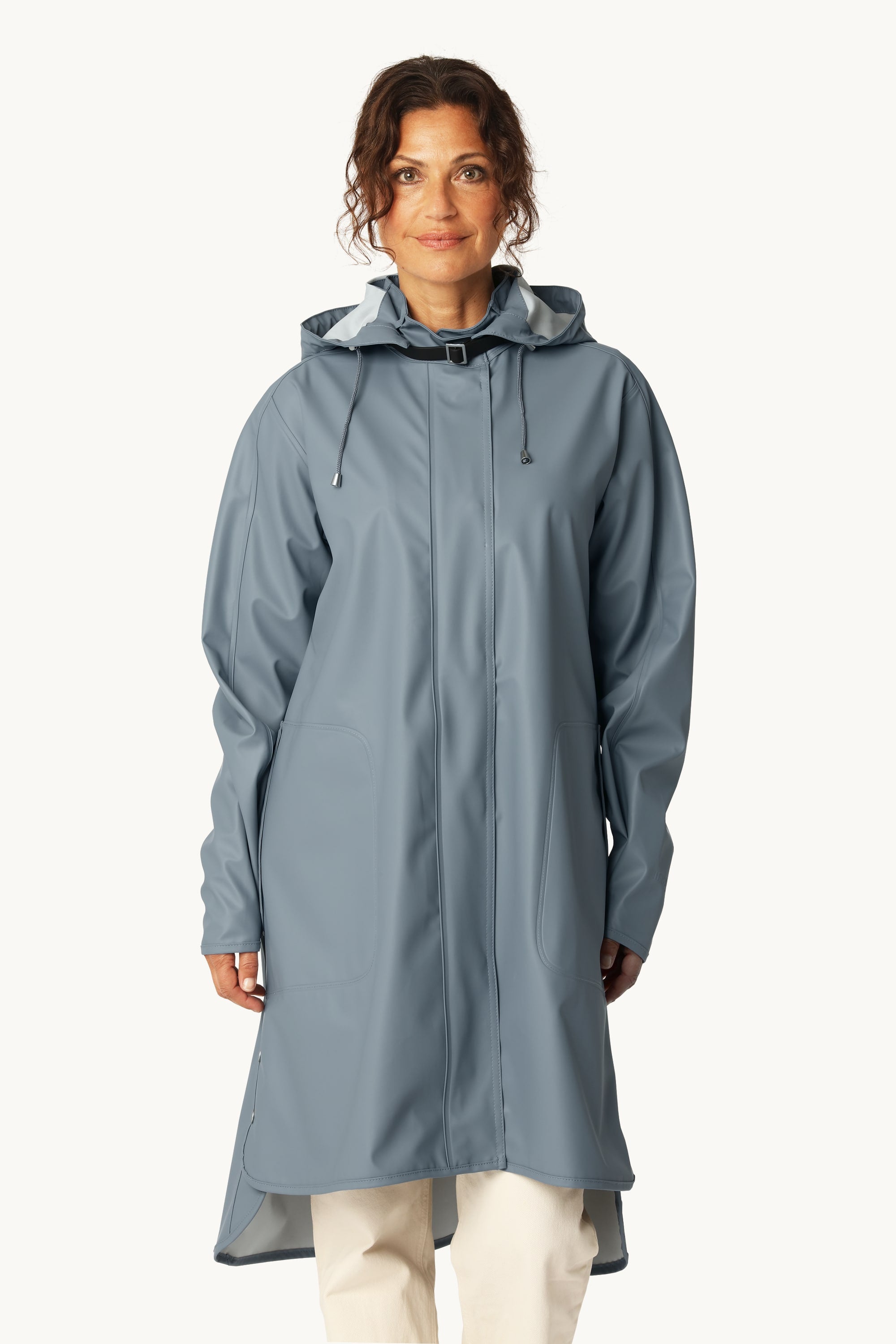 Leichter Regenmantel - Grey Blue