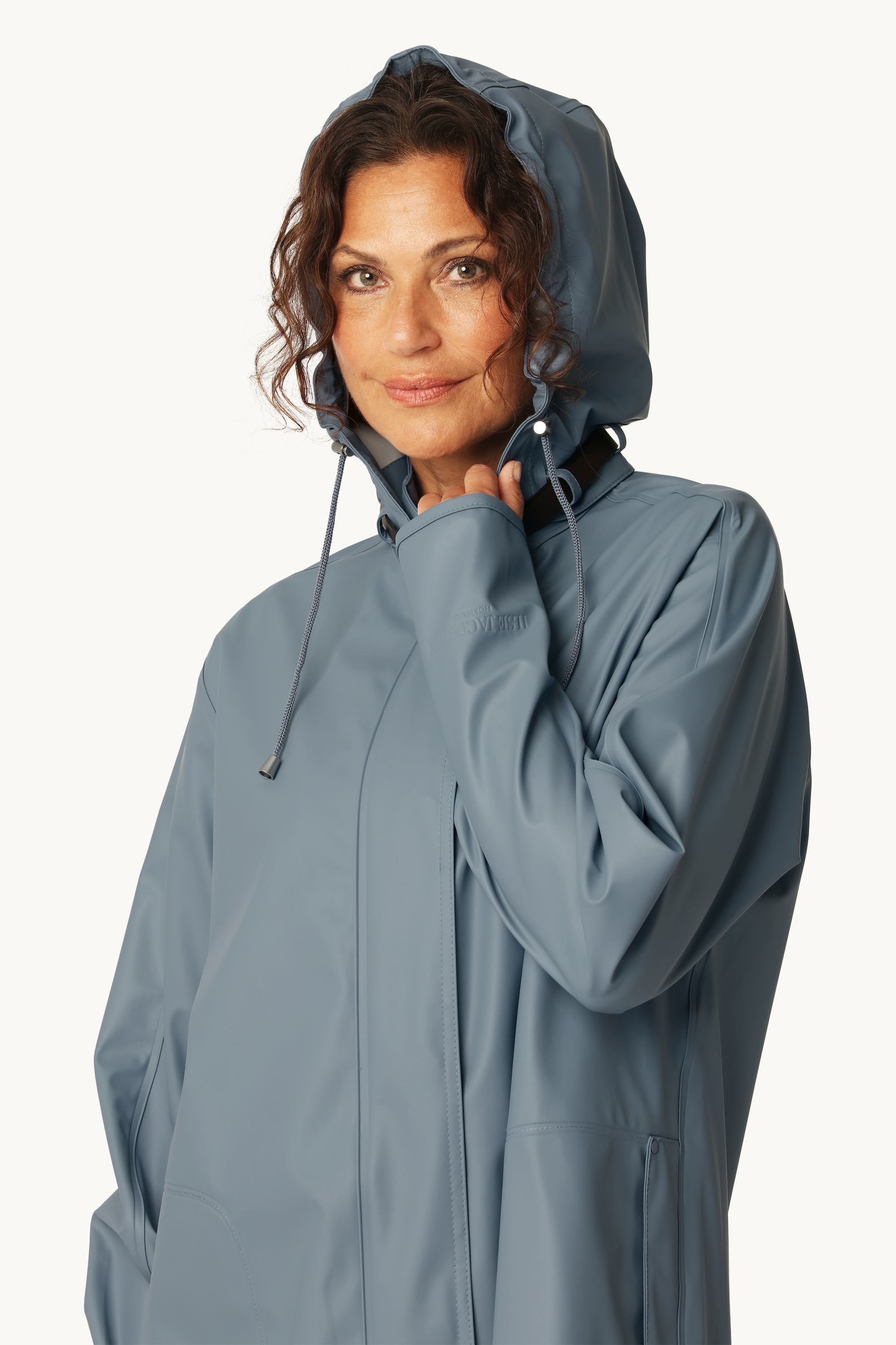 Leichter Regenmantel - Grey Blue