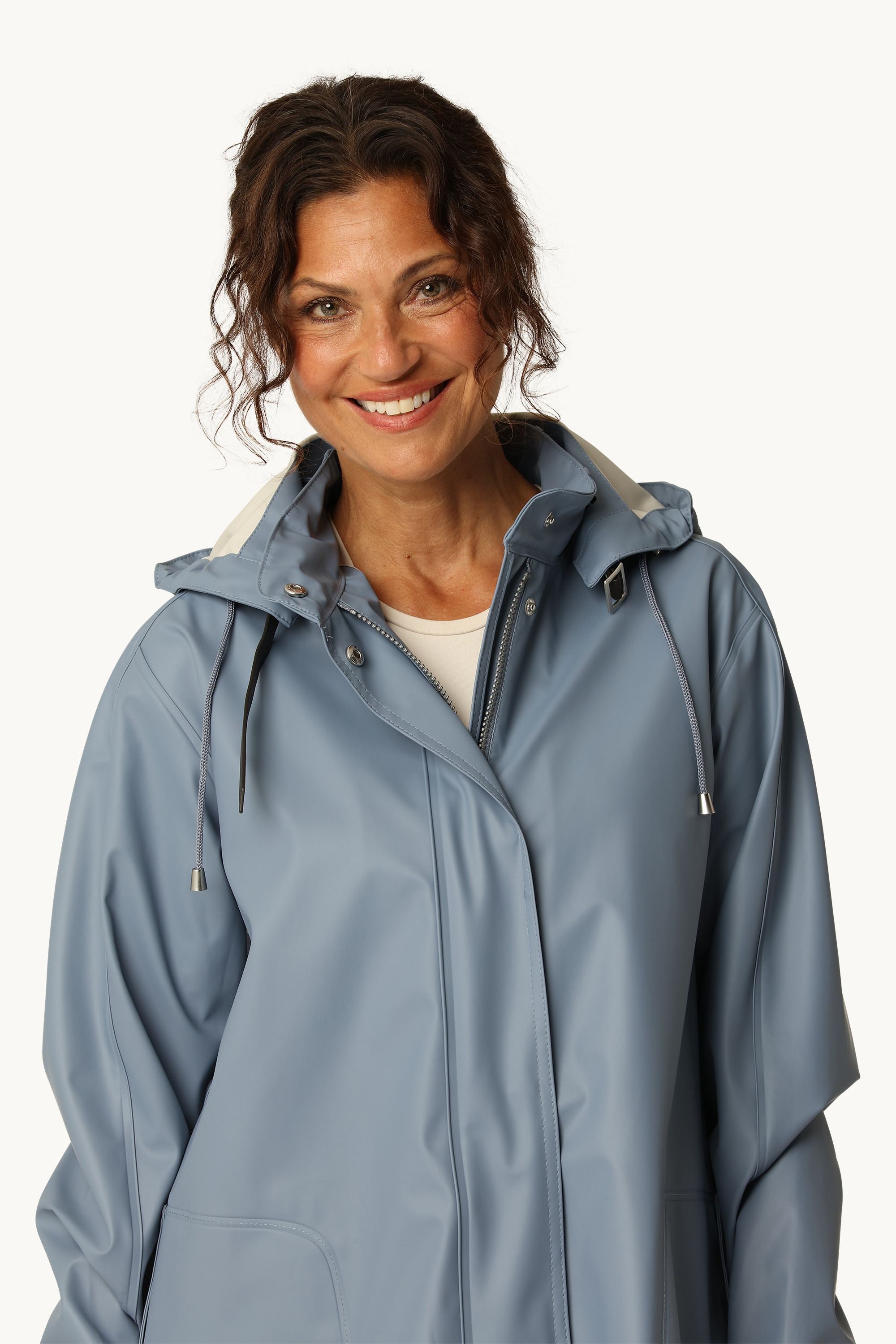 Leichter Regenmantel - Grey Blue