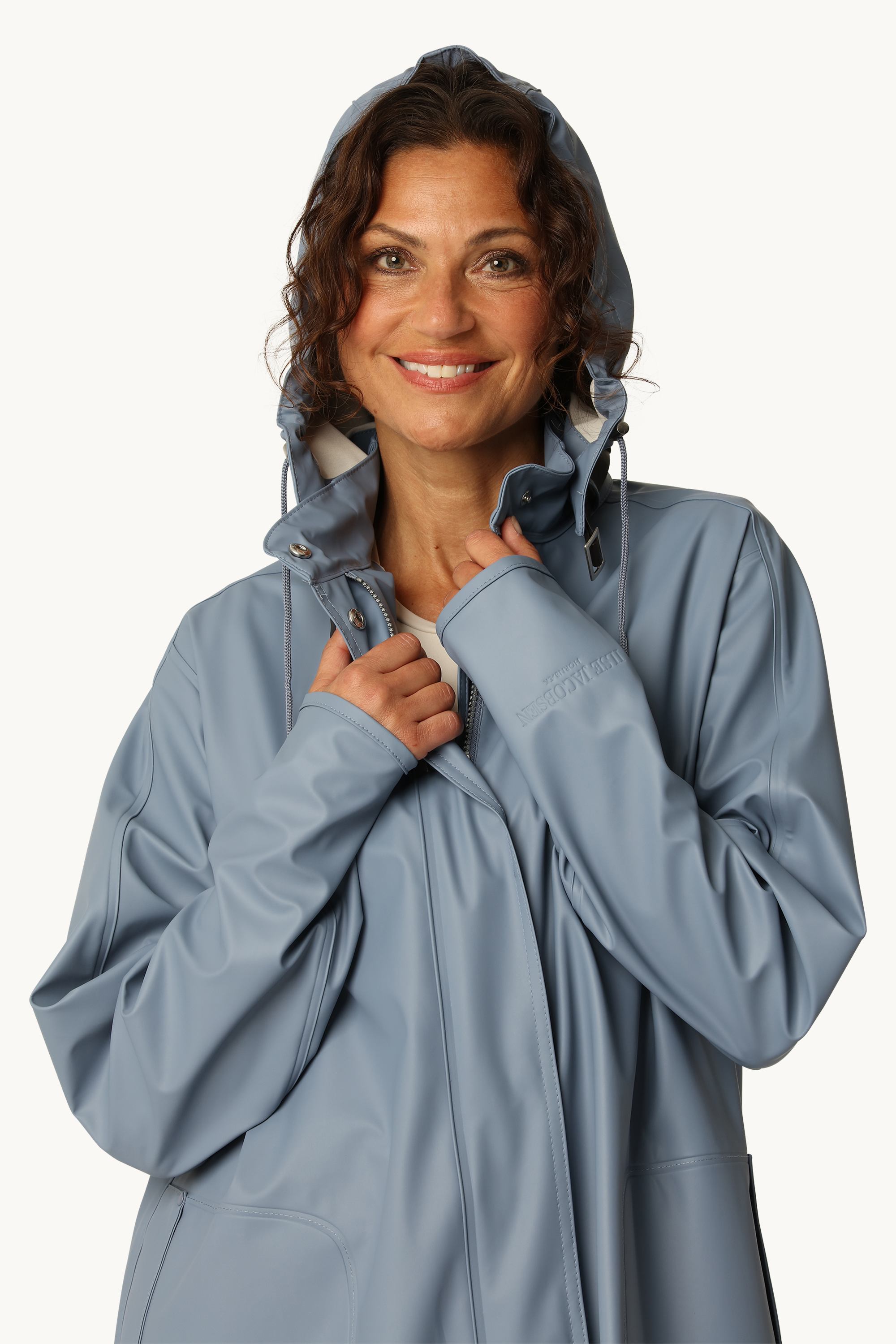 Leichter Regenmantel - Grey Blue