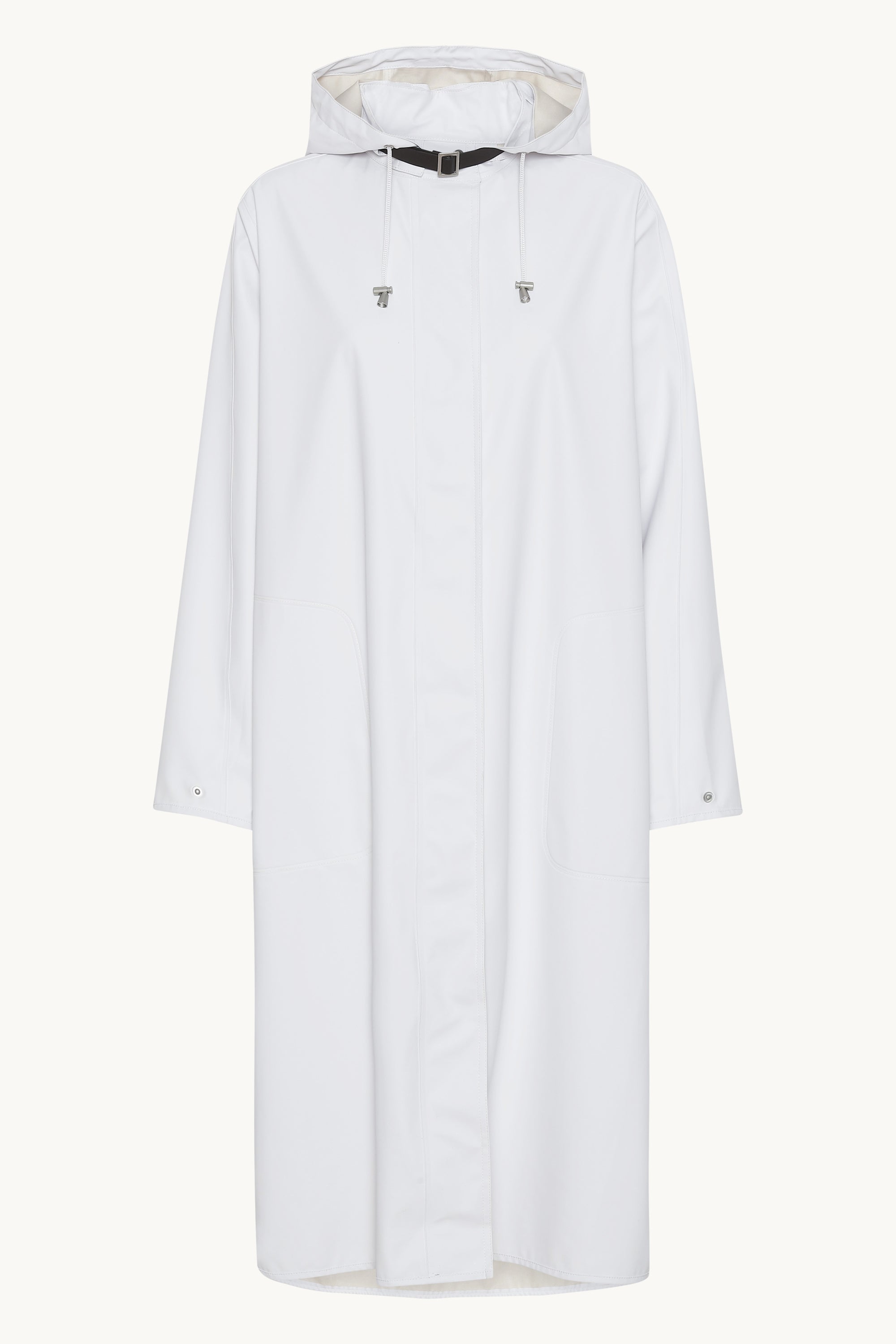 Langer Leichter Regenmantel - White