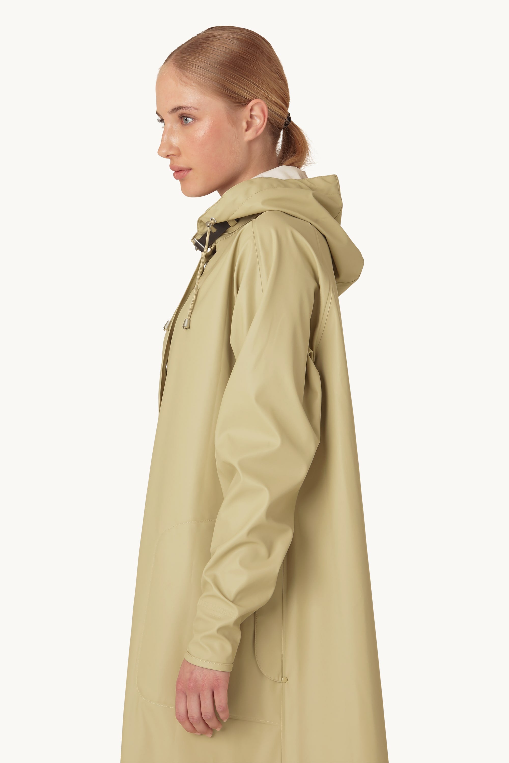 Langer Leichter Regenmantel - Olive Grass