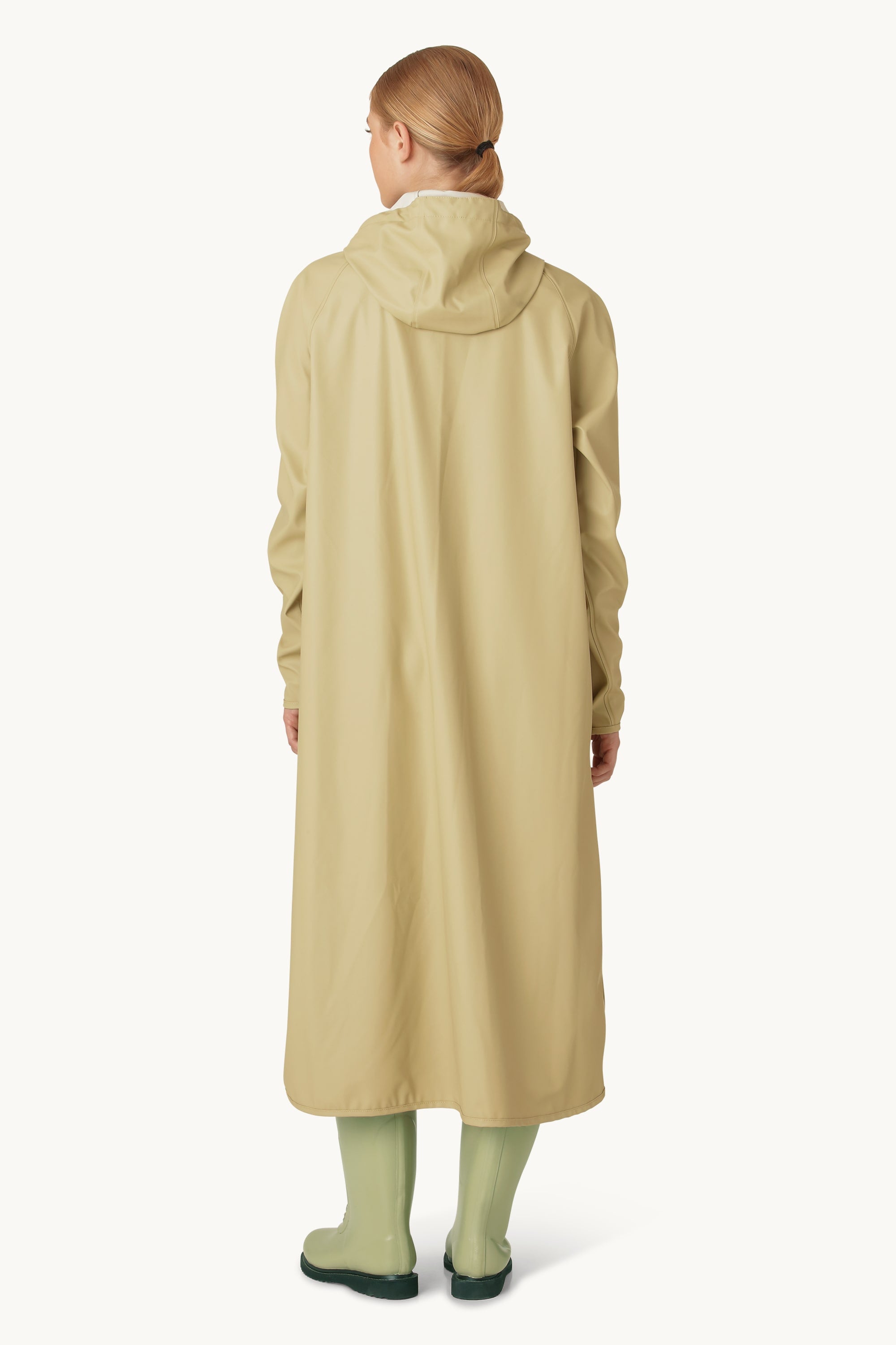 Langer Leichter Regenmantel - Olive Grass