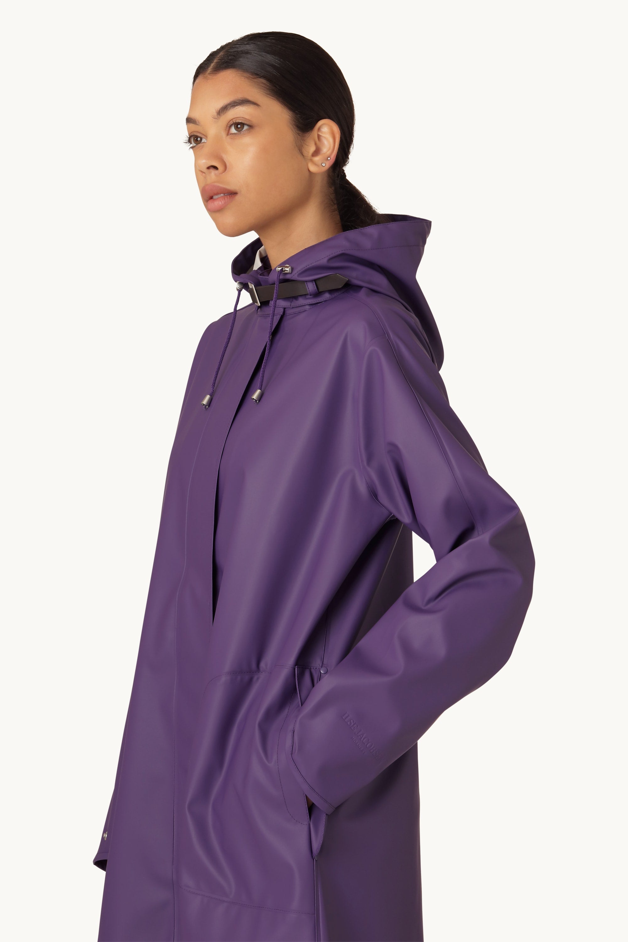 Langer Leichter Regenmantel - Purple Rain