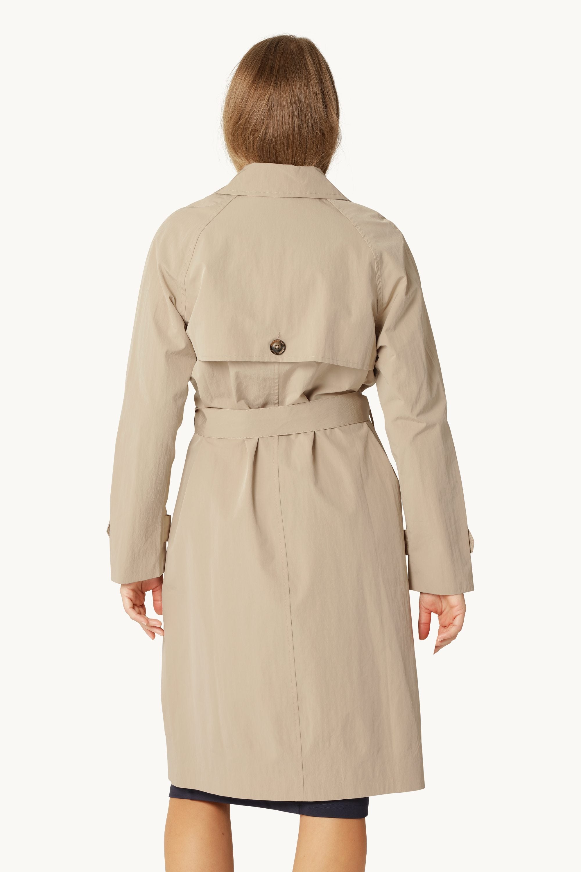 Technischer Trench Regenmantel - White Pepper