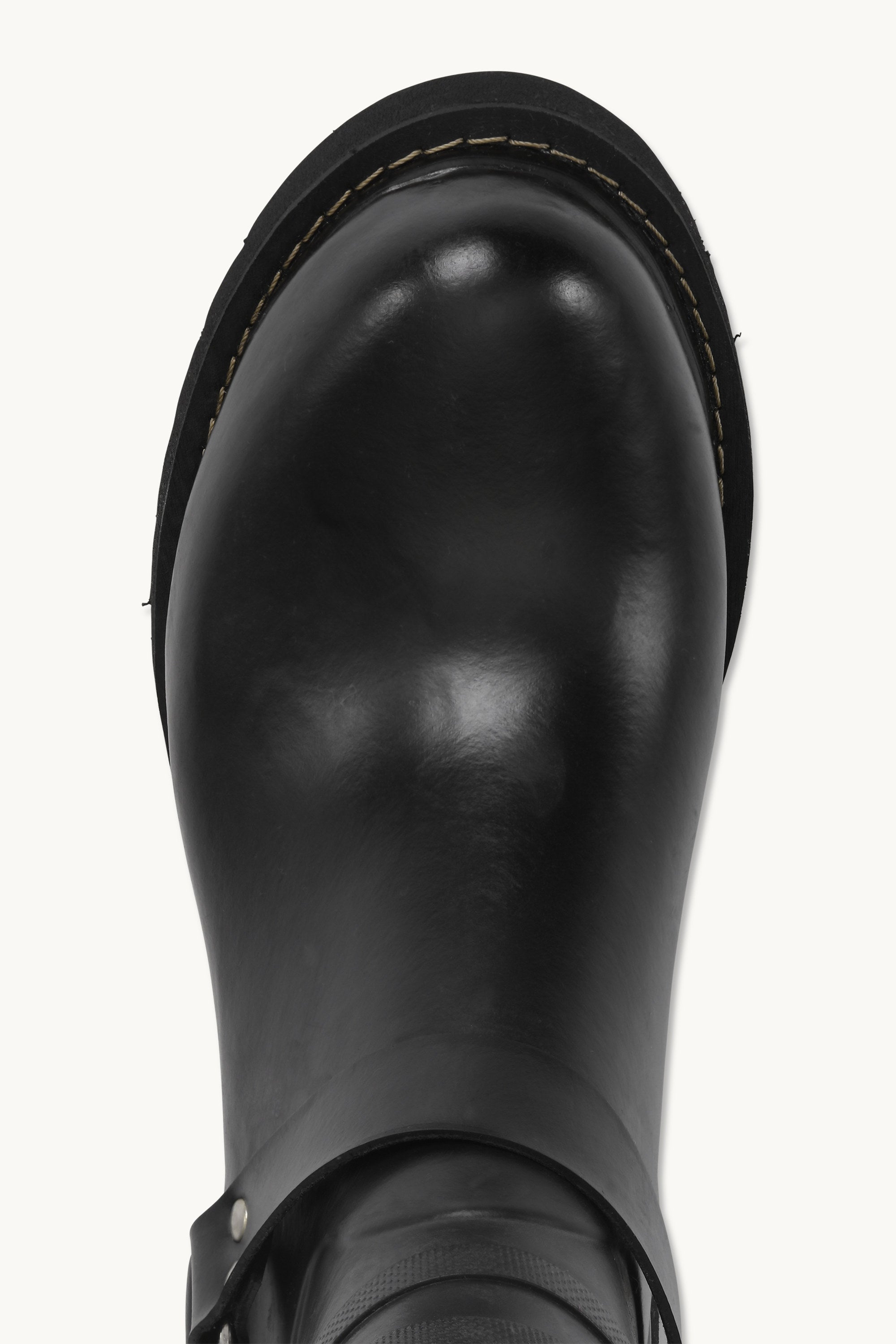 Short Biker Rubber Boots - Black Black