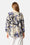 Bluse mit V-Ausschnitt - Sand Artsy Stroke Flower