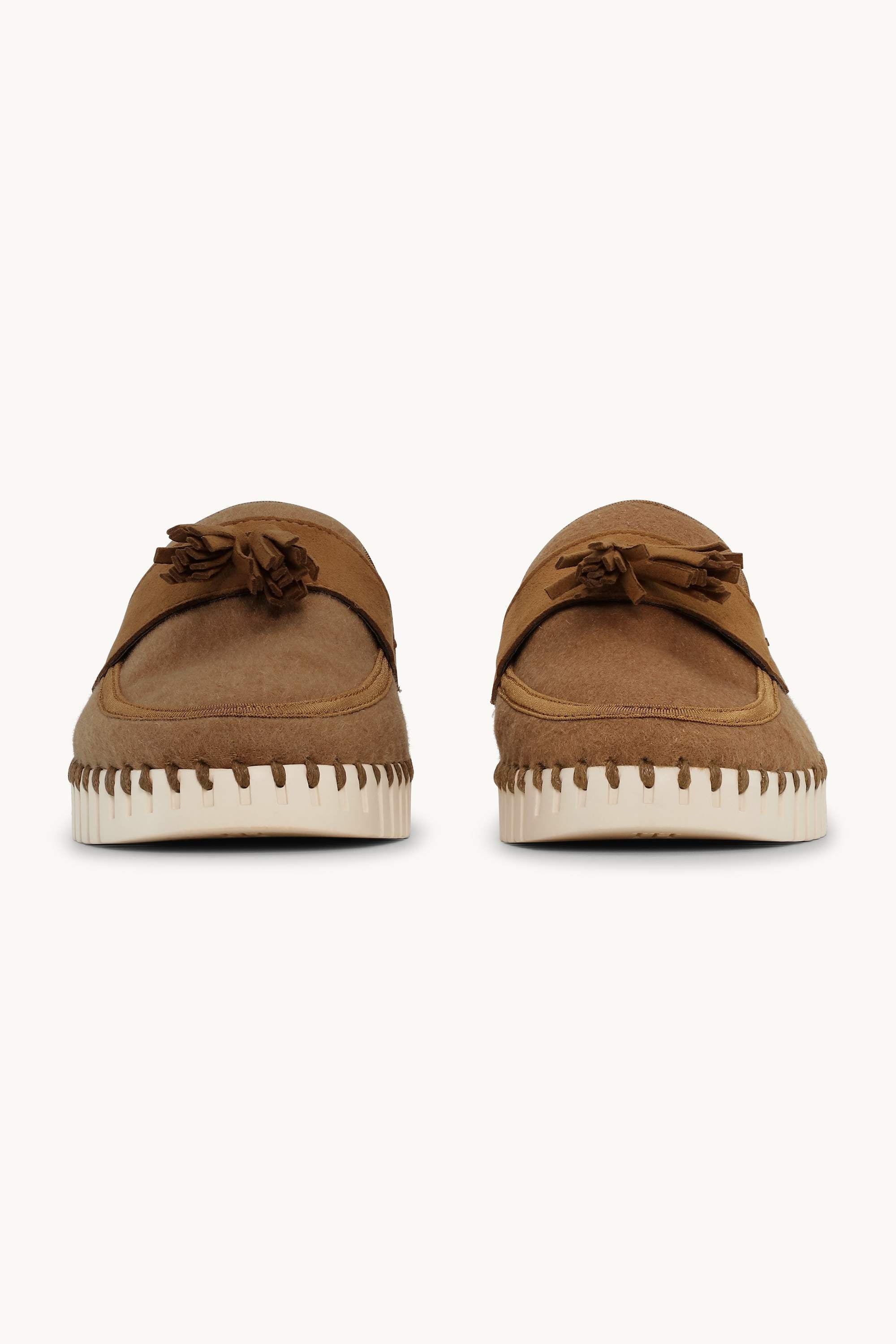 Tulip Wool Mule - Cashew Pearled Ivory