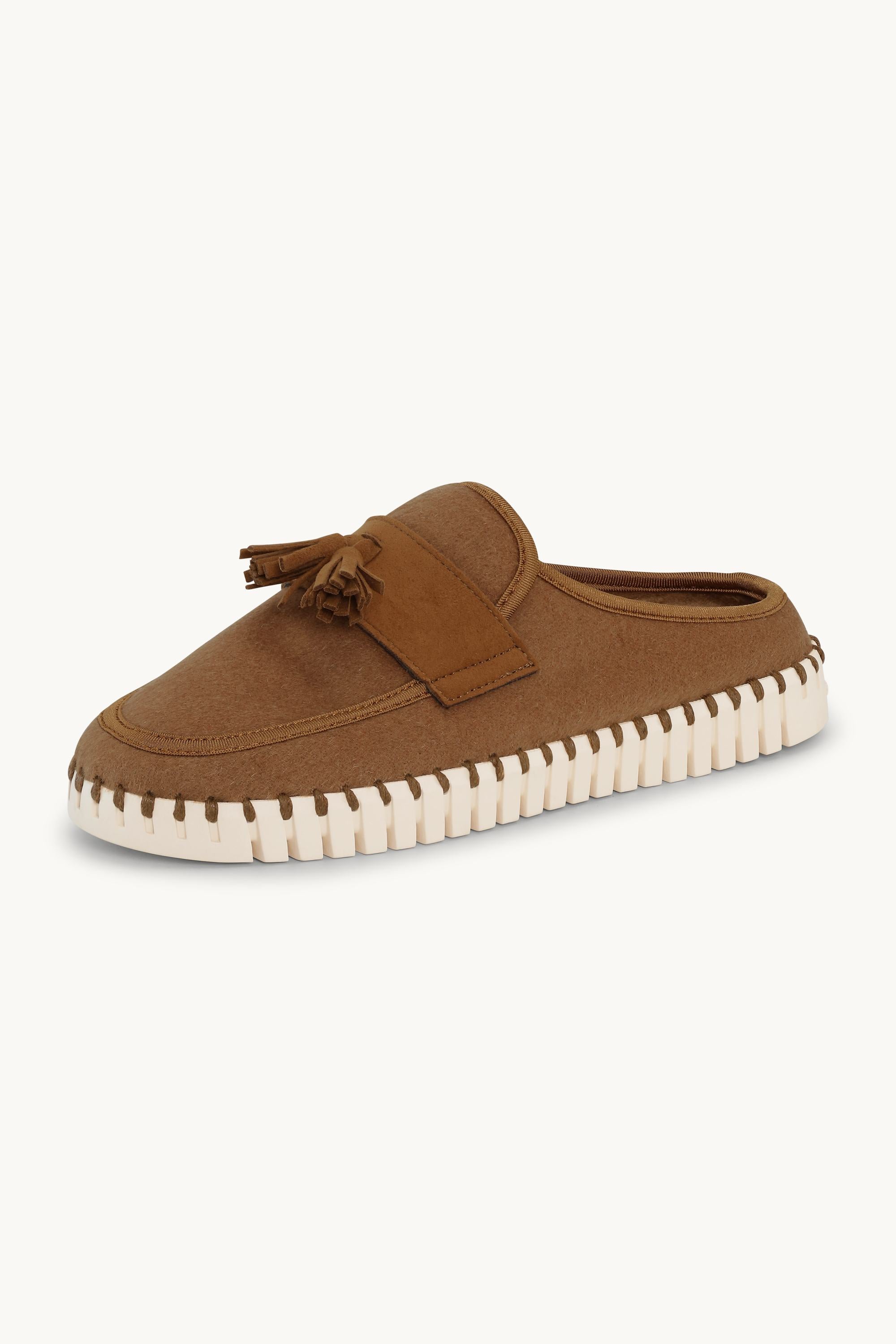 Tulip Wool Mule - Cashew Pearled Ivory