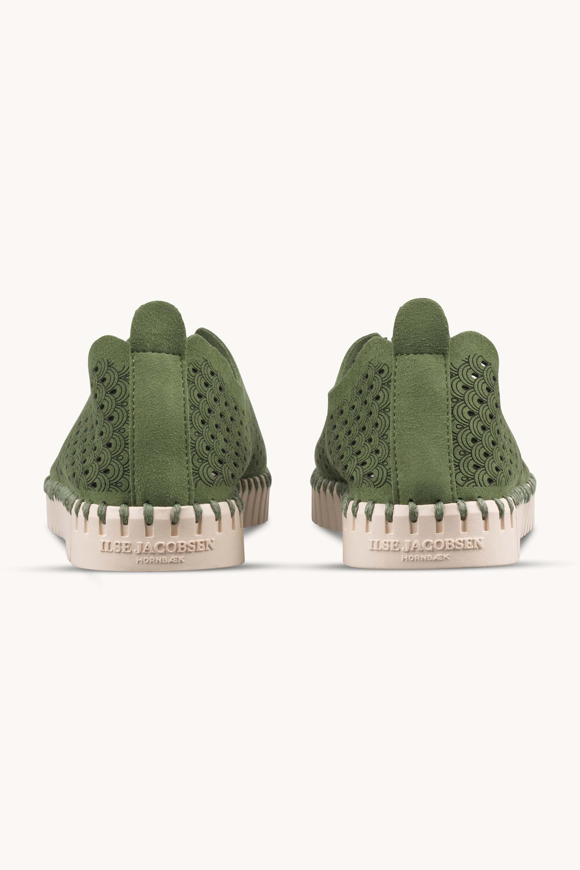 Tulip Schuh - Artichoke Green Pearled Ivory
