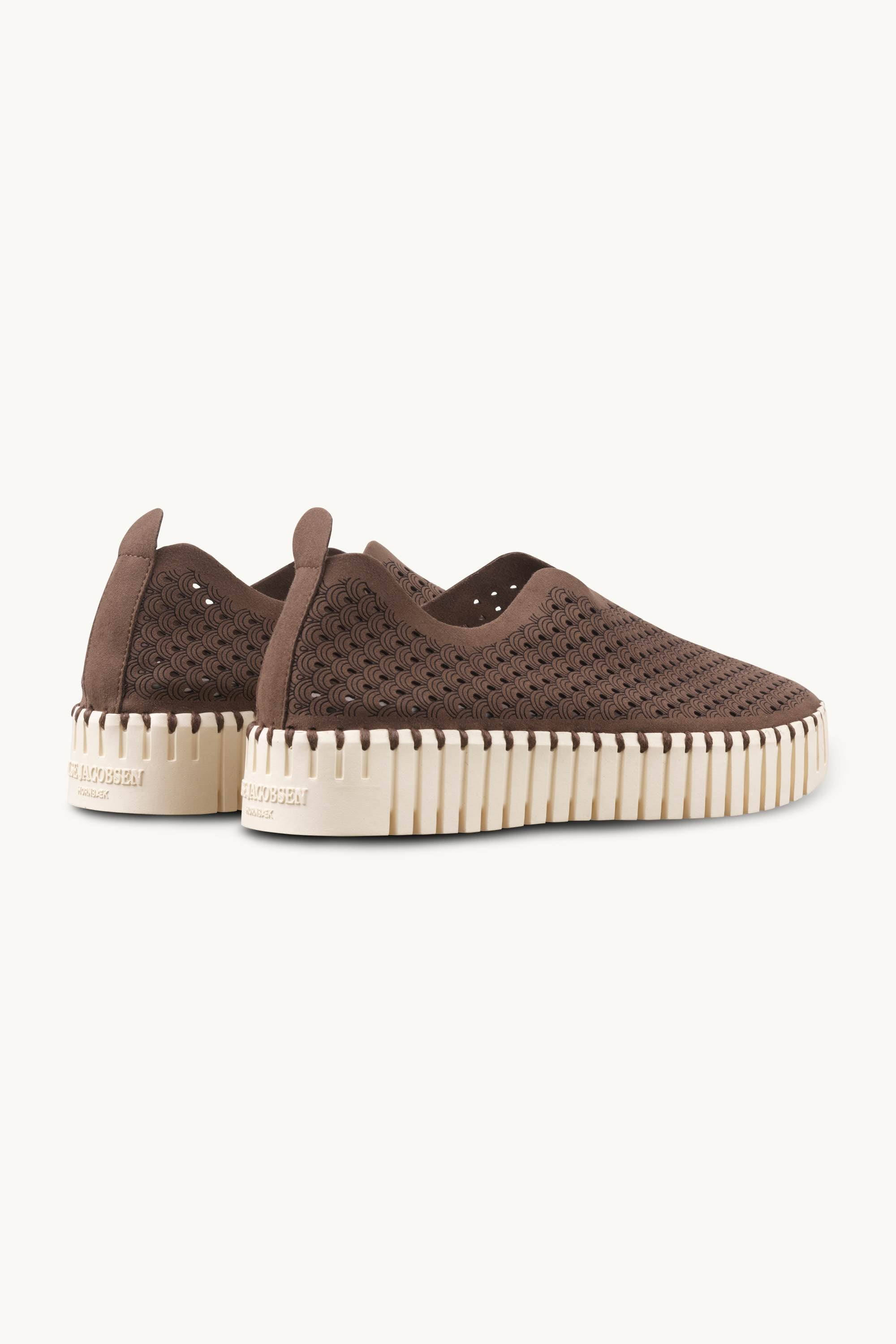 Platform Tulip Slipper - Brown Pearled Ivory