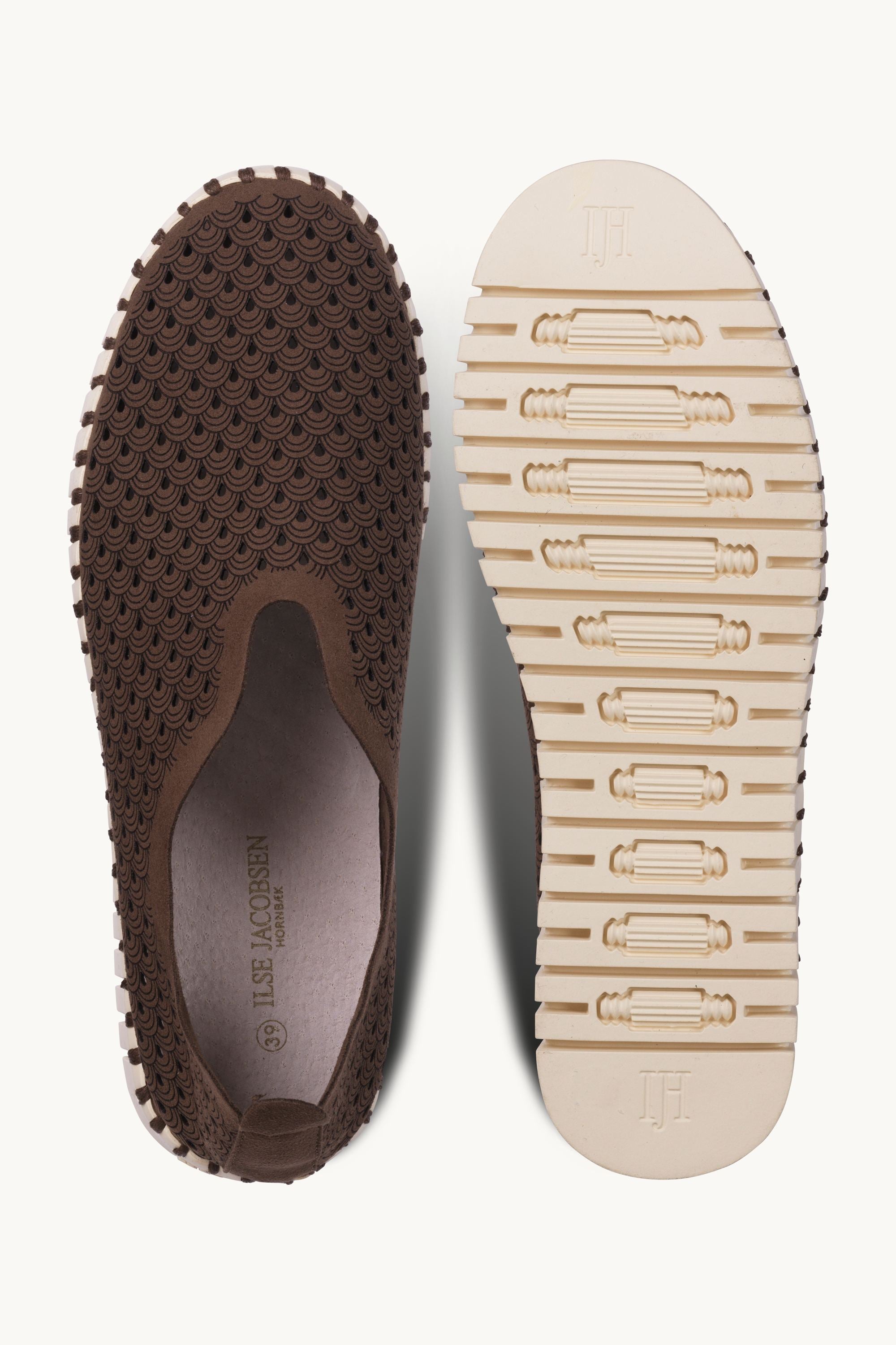 Platform Tulip Slipper - Brown Pearled Ivory