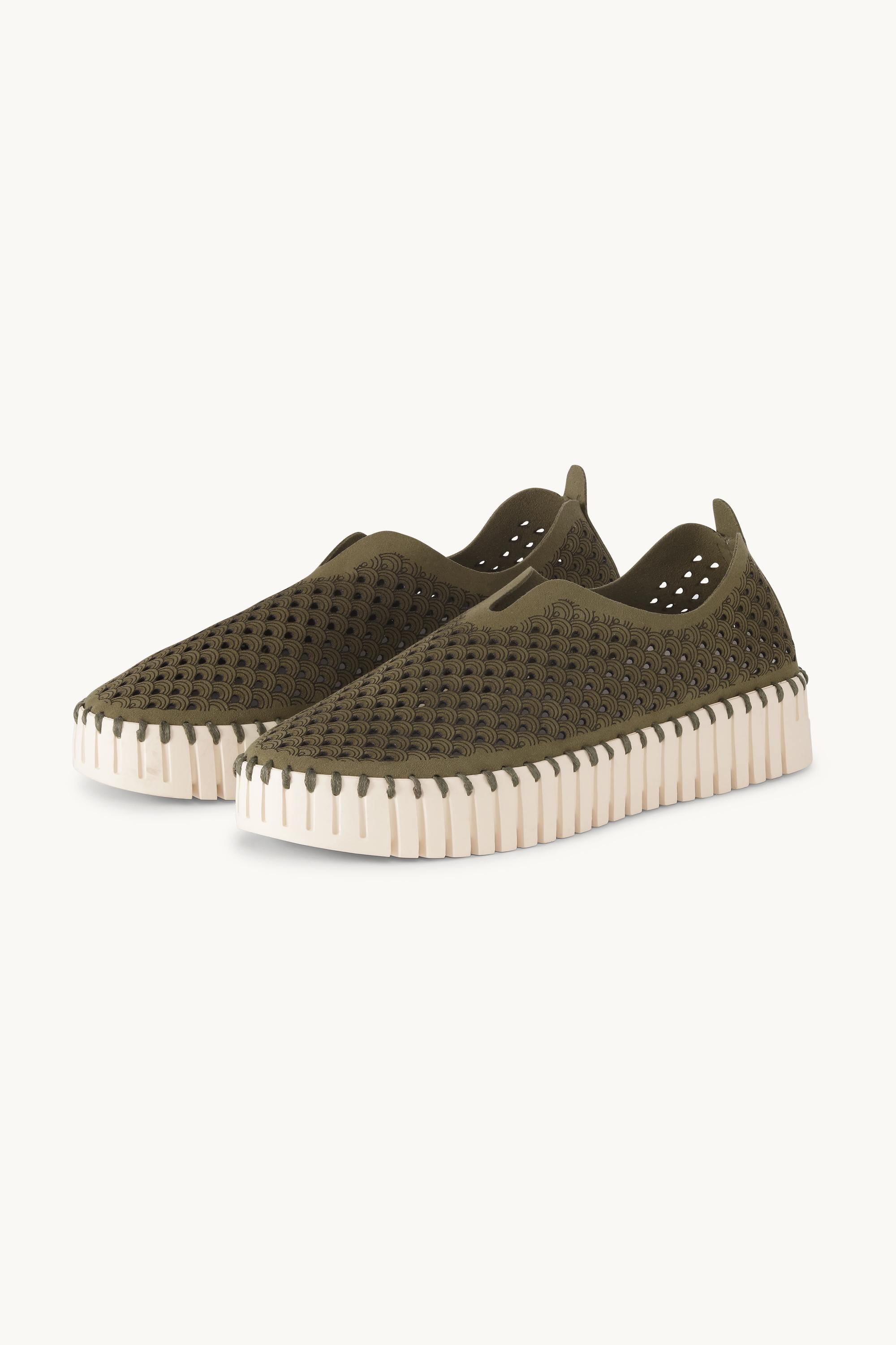 Platform Tulip Slipper - Deep Olive
