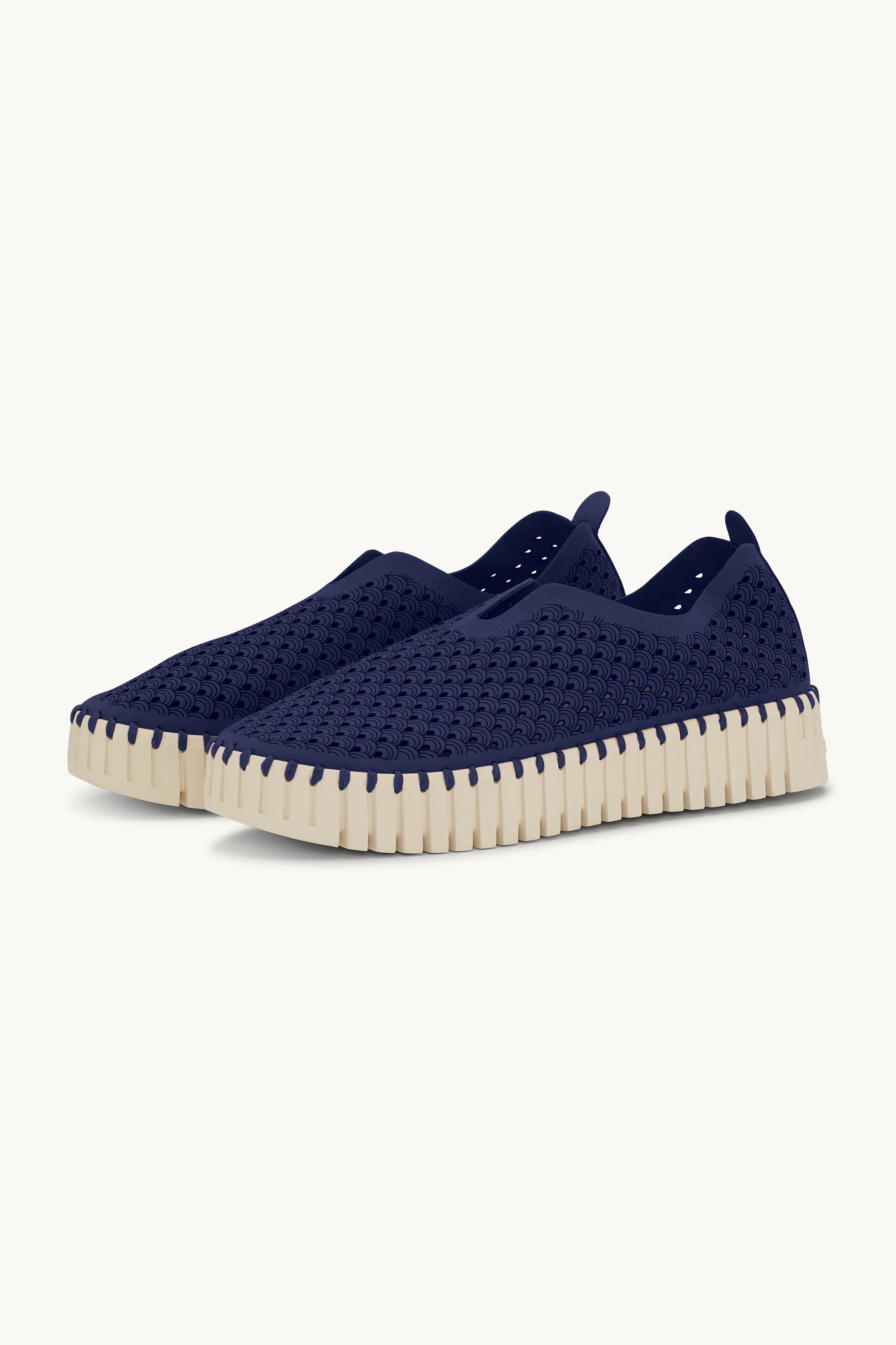 Platform Tulip Slipper - Dark Indigo